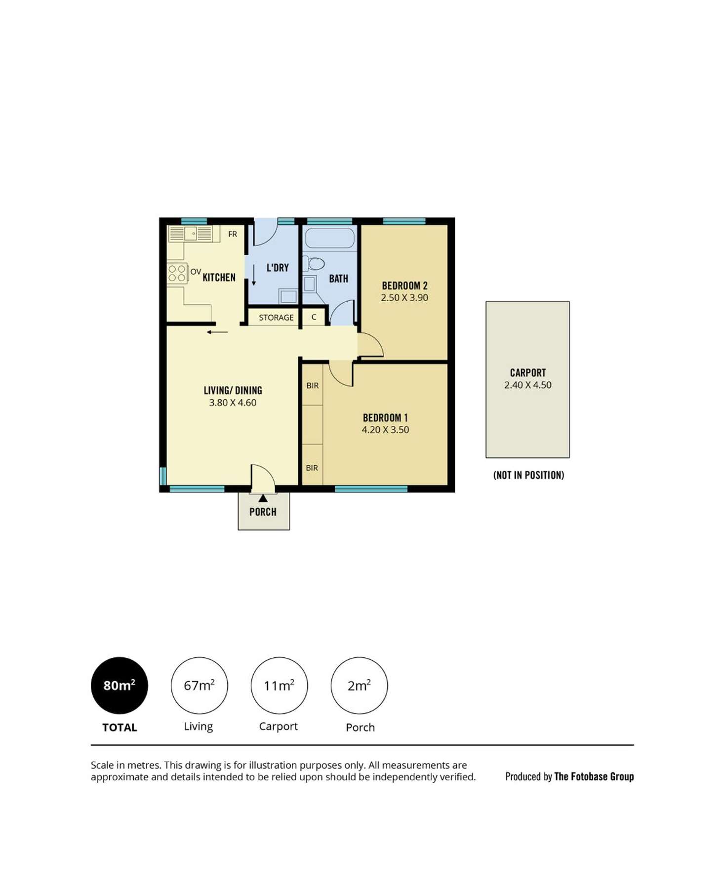 Floorplan of Homely unit listing, 2/531 Anzac Highway, Glenelg North SA 5045