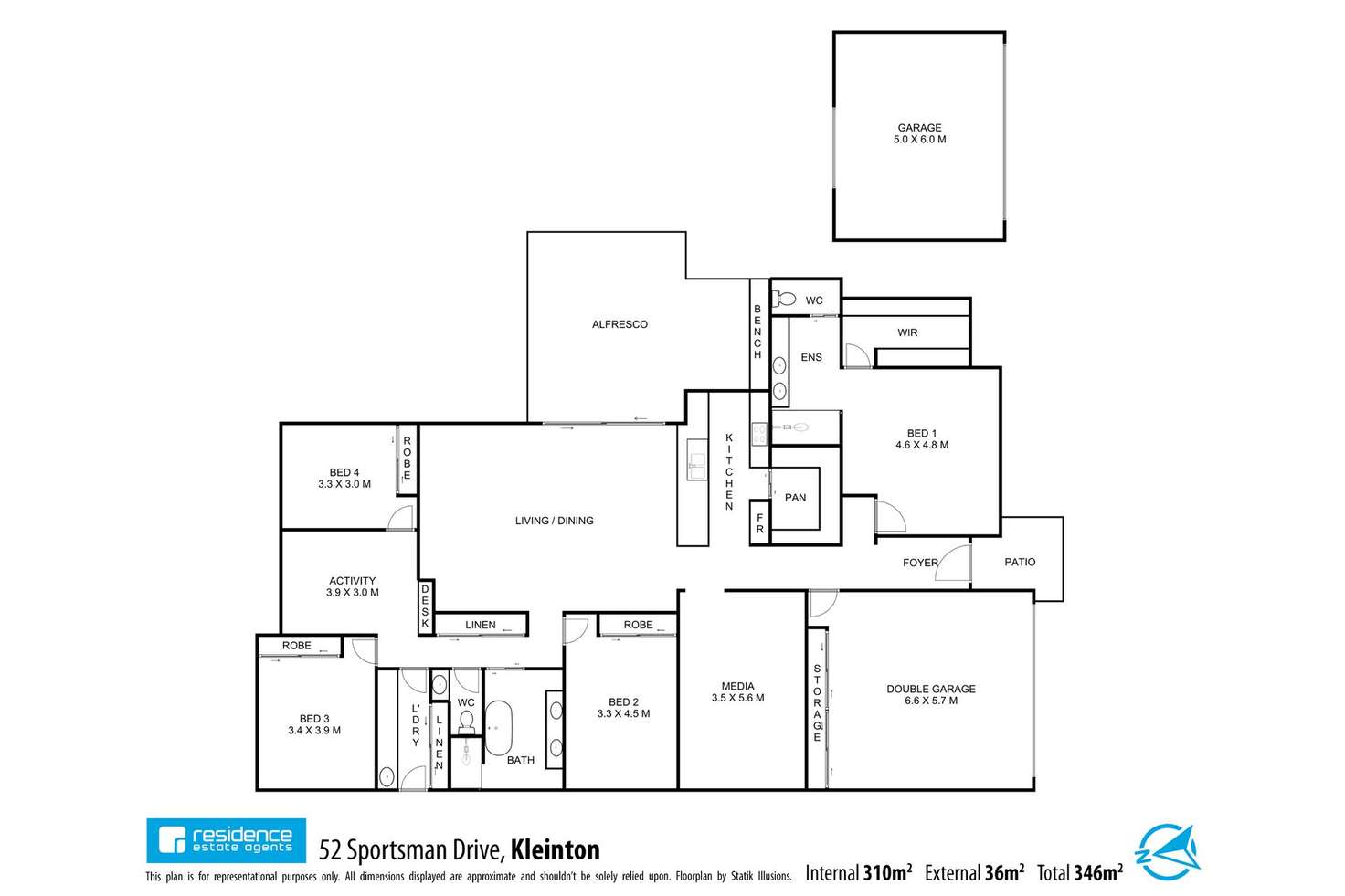 Floorplan of Homely house listing, 52 Sportsman Drive, Kleinton QLD 4352