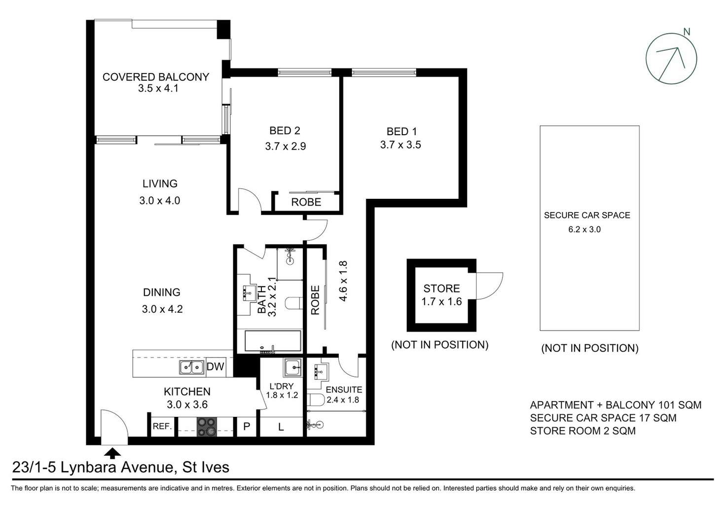 Floorplan of Homely apartment listing, 23/1-5 Lynbara Avenue, St Ives NSW 2075