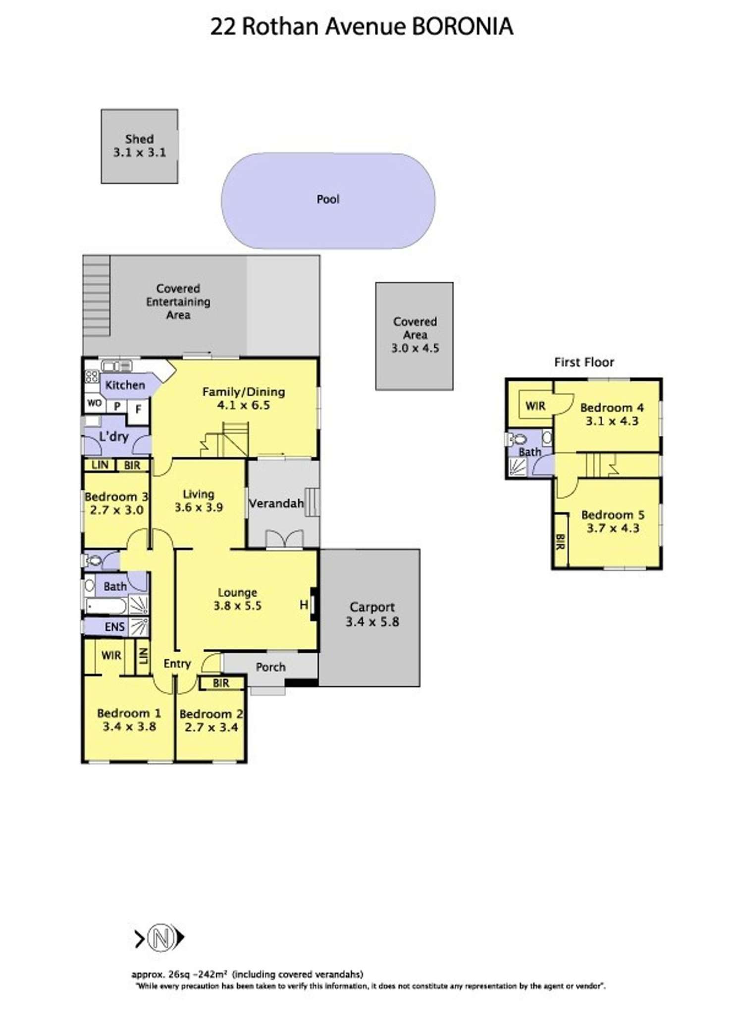 Floorplan of Homely house listing, 22 Rothan Avenue, Boronia VIC 3155