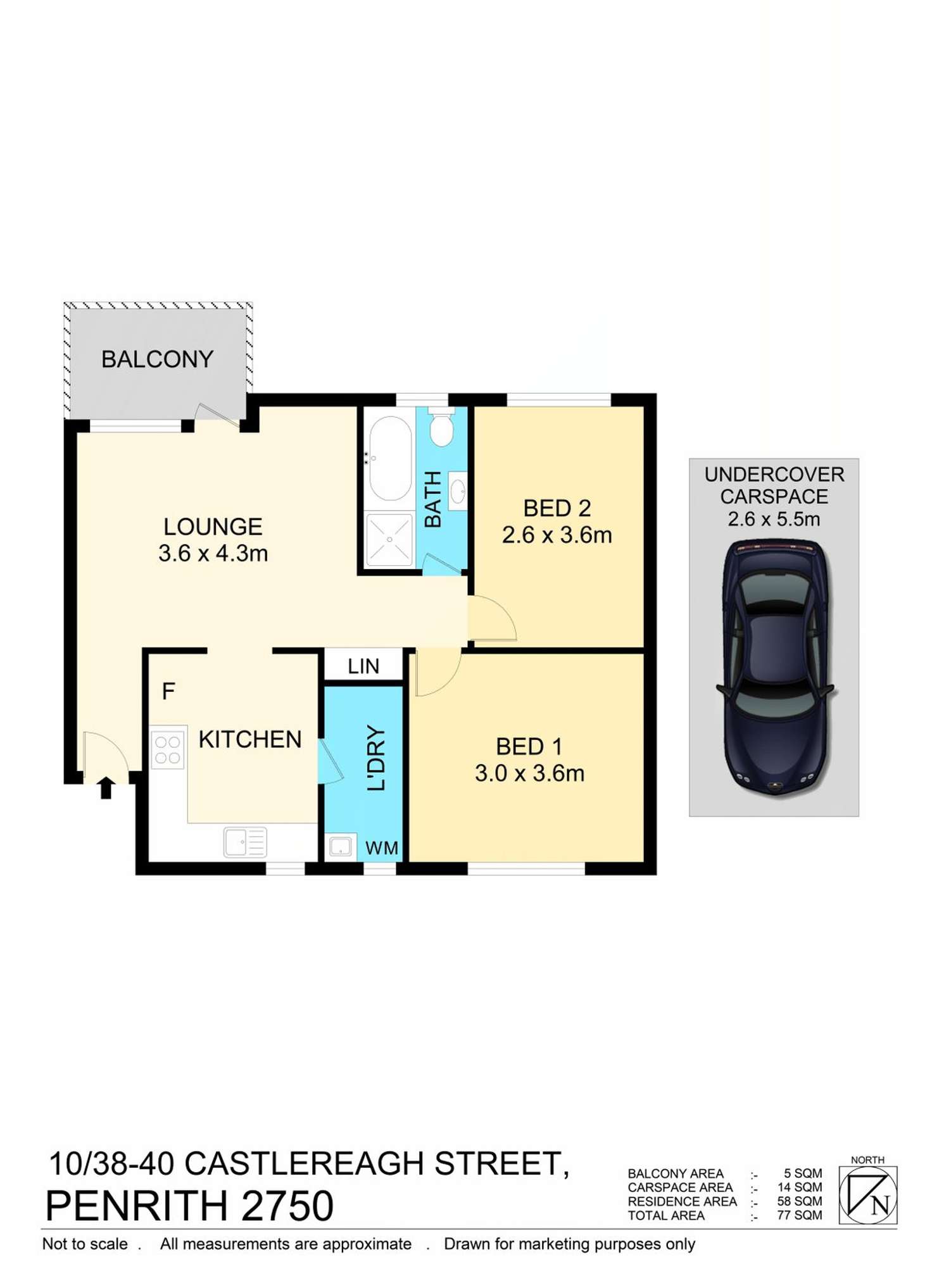 Floorplan of Homely unit listing, 10/38-40 Castlereagh street, Penrith NSW 2750