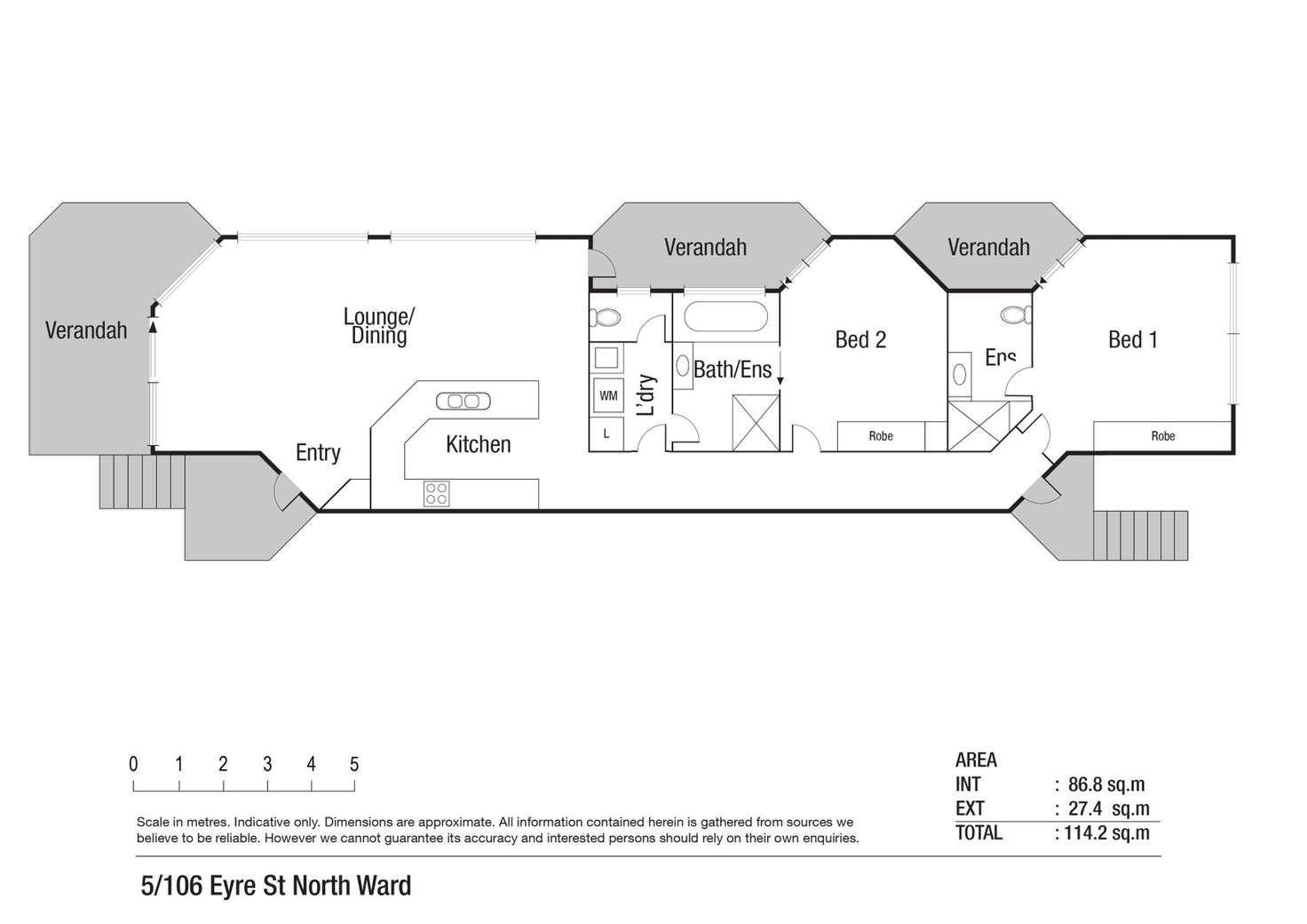 Floorplan of Homely apartment listing, 5/106 Eyre Street, North Ward QLD 4810