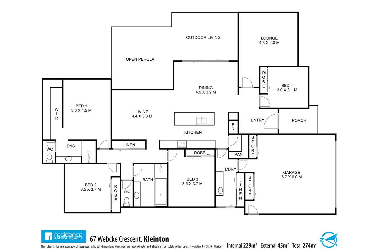 Floorplan of Homely house listing, 67 Webcke Crescent, Kleinton QLD 4352