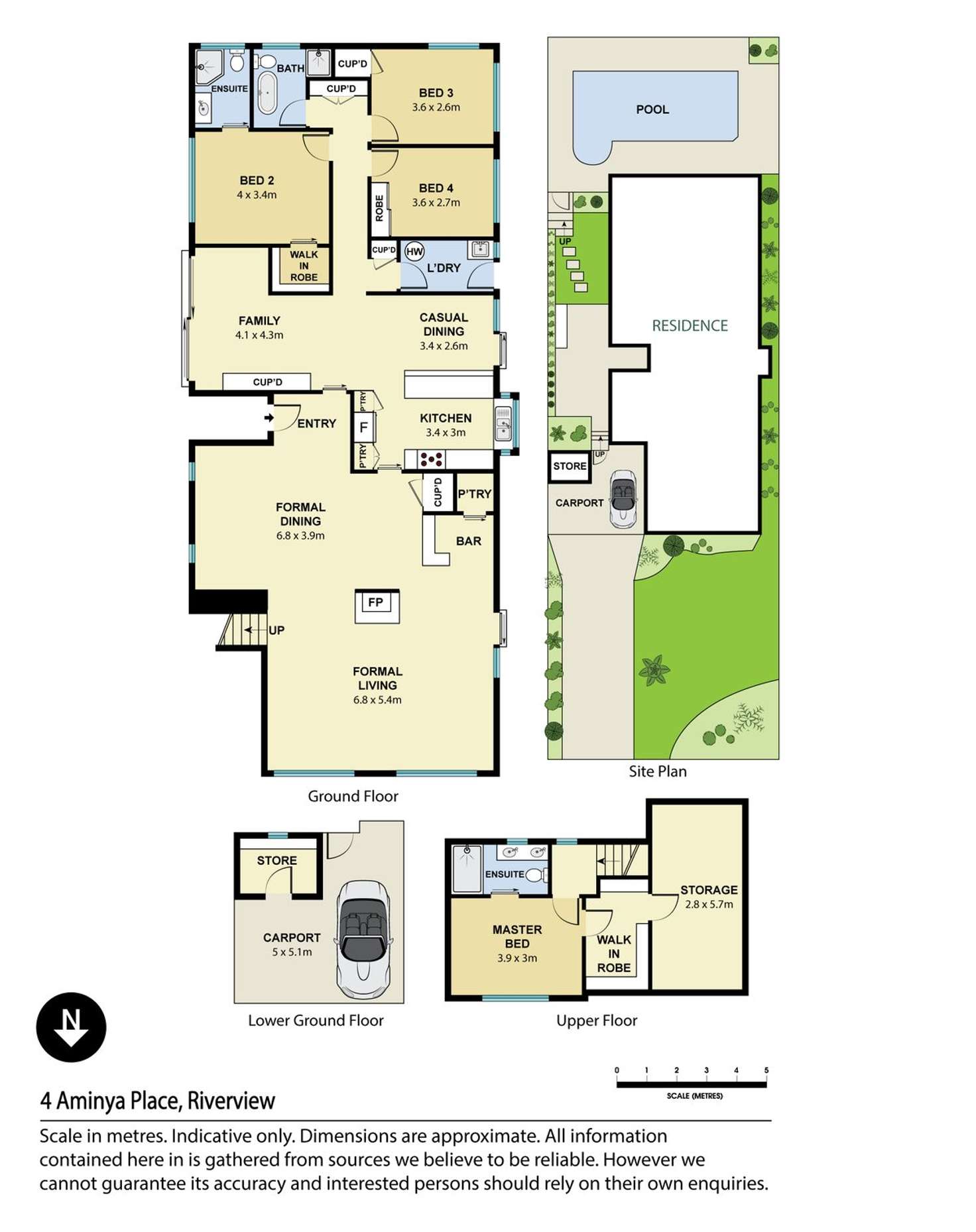 Floorplan of Homely house listing, 4 Aminya Place, Riverview NSW 2066