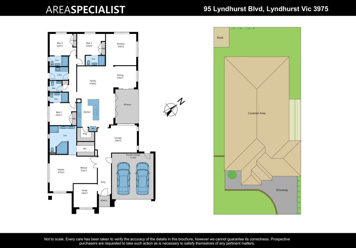 Floorplan of Homely house listing, 95 Lyndhurst Boulevard, Lyndhurst VIC 3975