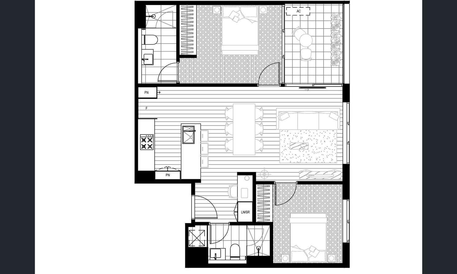 Floorplan of Homely apartment listing, 901/386 Spencer Street, West Melbourne VIC 3003