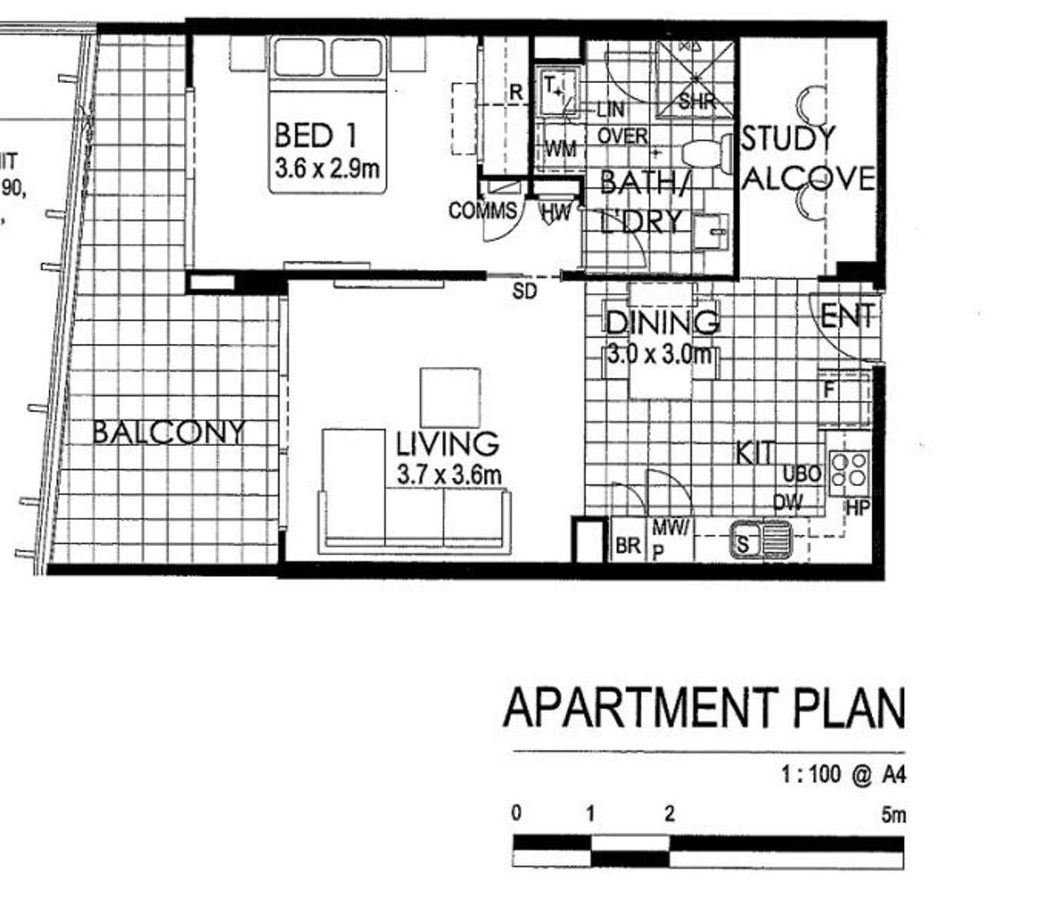 Floorplan of Homely apartment listing, 302/30 Hood Street, Subiaco WA 6008