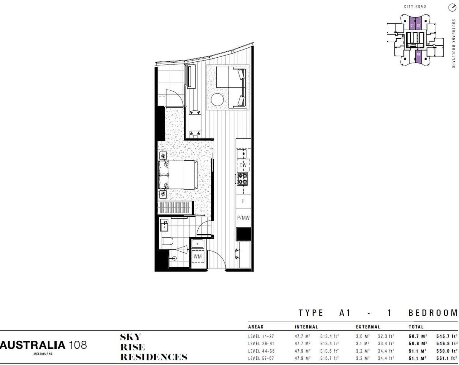 Floorplan of Homely apartment listing, 2110/70 Southbank Boulevard, Southbank VIC 3006