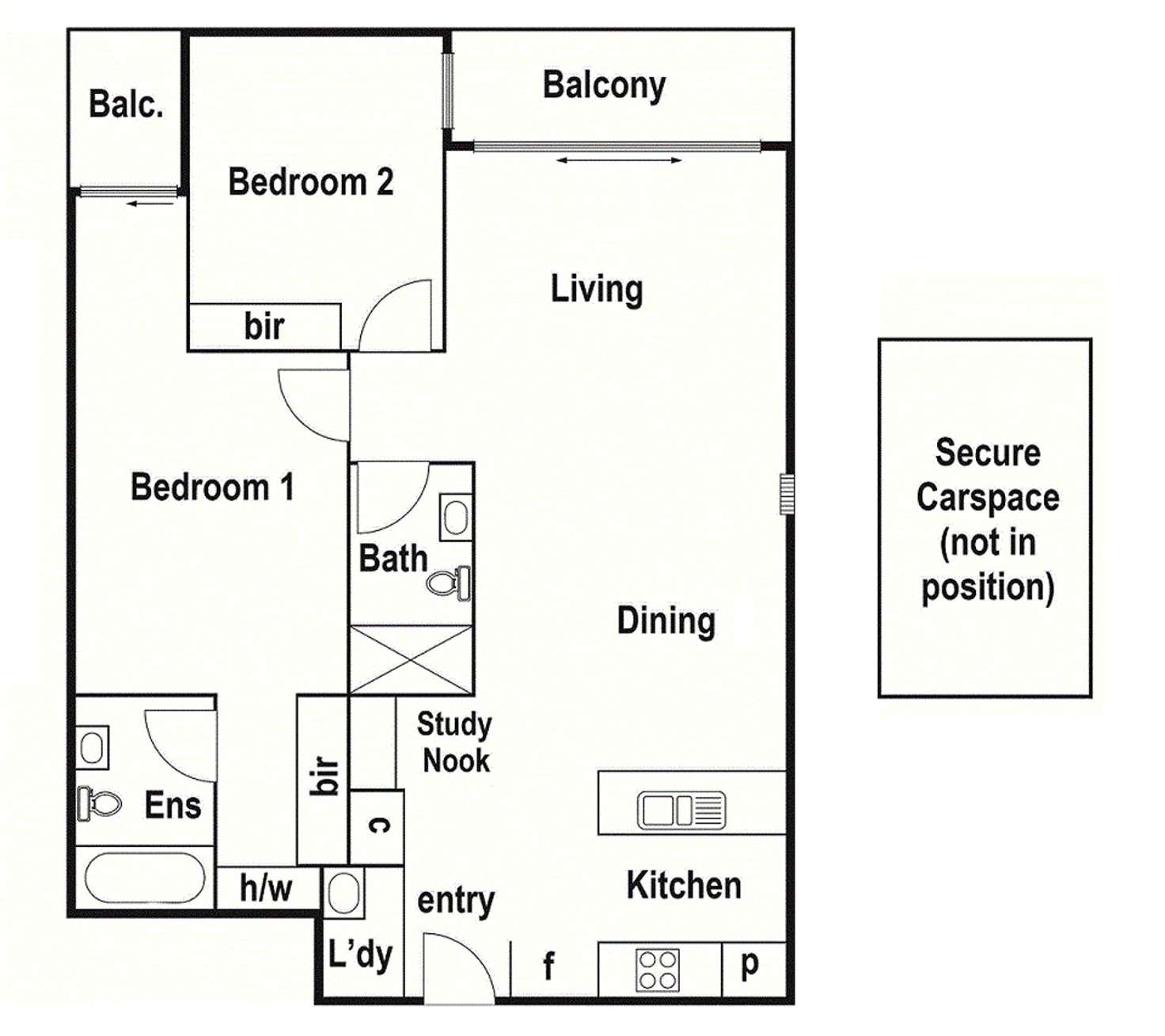 Floorplan of Homely apartment listing, 313/62 Mount Alexander Road, Travancore VIC 3032
