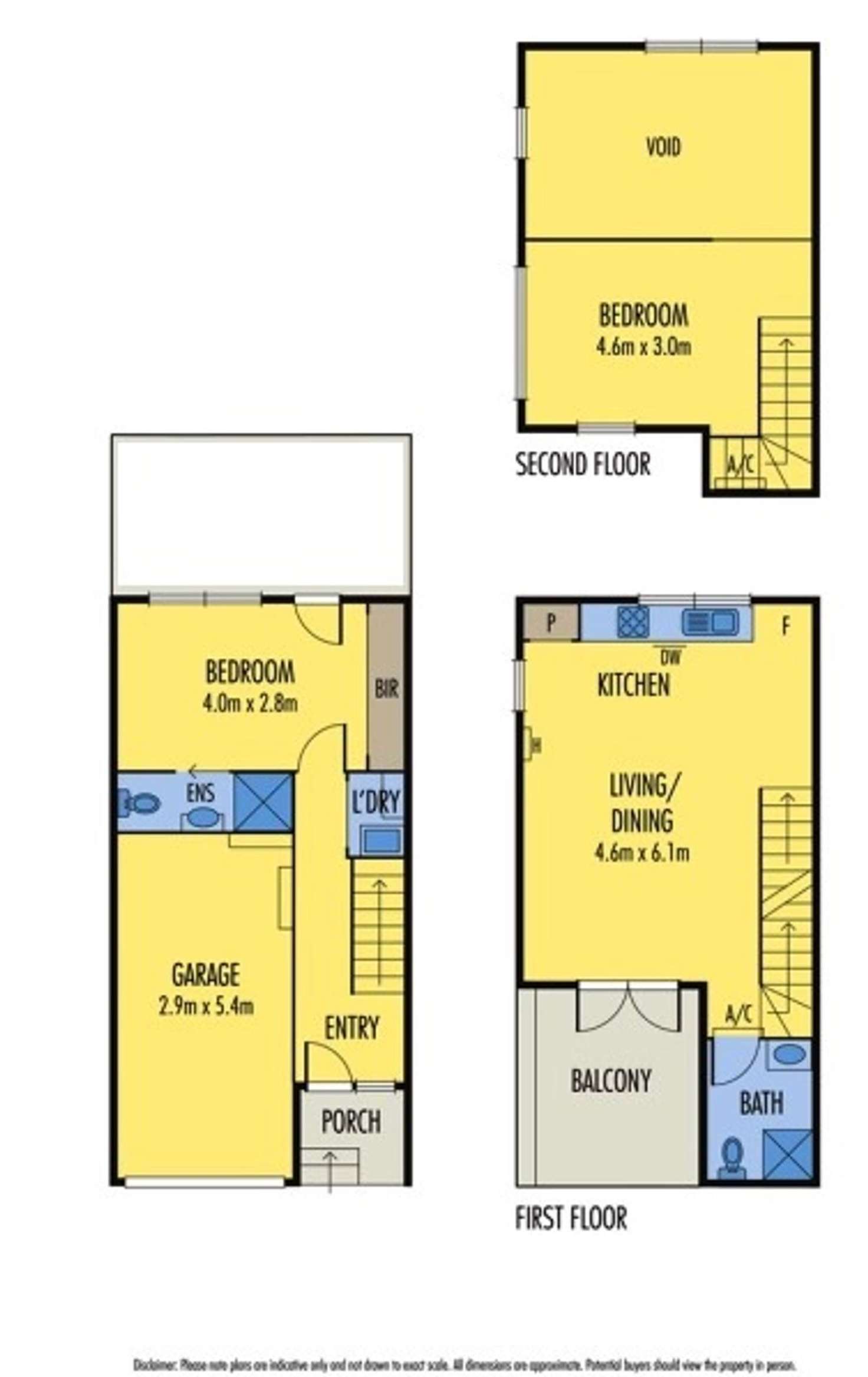 Floorplan of Homely townhouse listing, 10 Hardwick Lane, Kensington VIC 3031