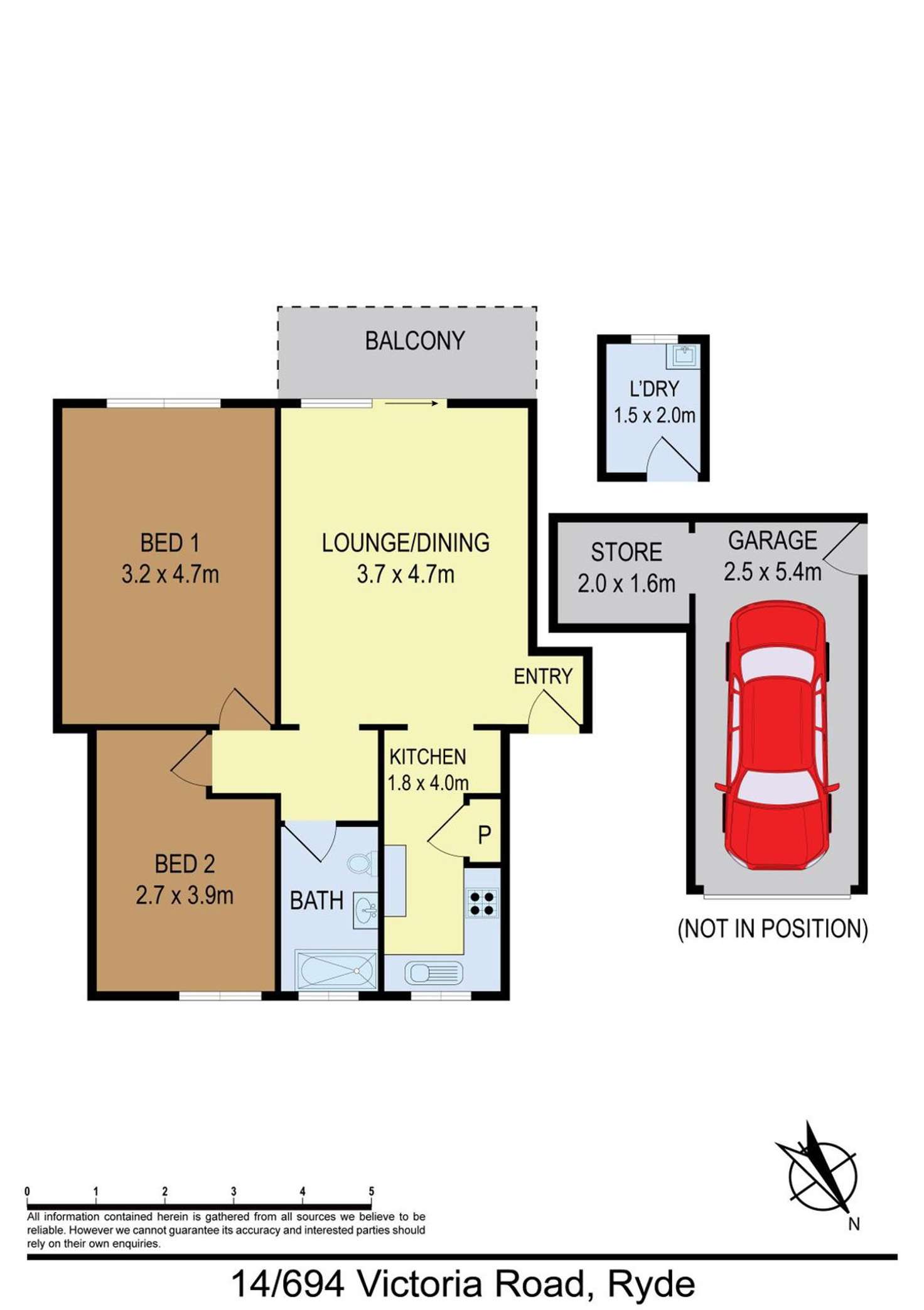 Floorplan of Homely unit listing, 14/694 Victoria Road, Ryde NSW 2112