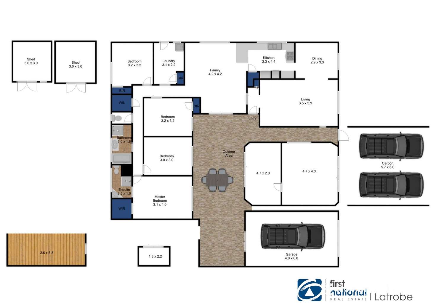 Floorplan of Homely house listing, 19 Nugong Place, Traralgon VIC 3844