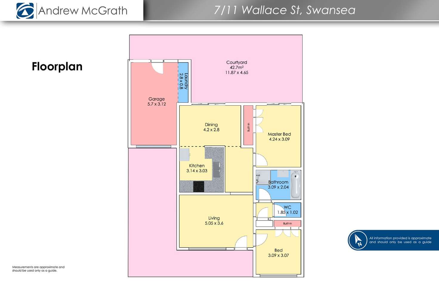 Floorplan of Homely unit listing, 7/11 Wallace Street, Swansea NSW 2281