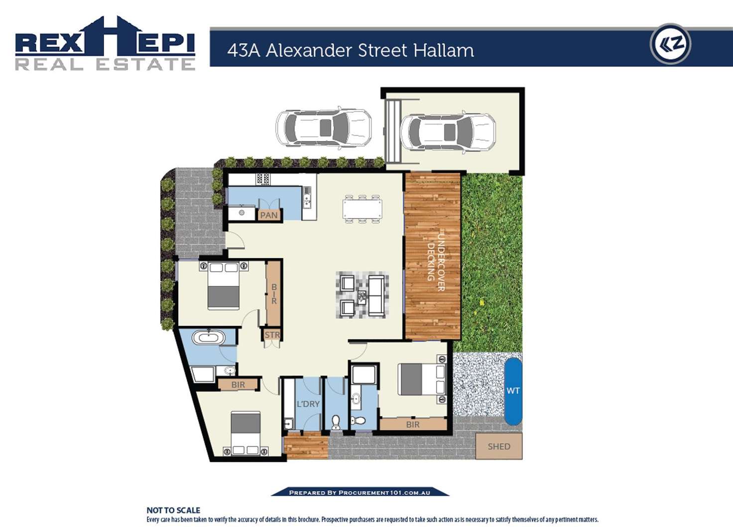 Floorplan of Homely unit listing, 43A Alexander Street, Hallam VIC 3803