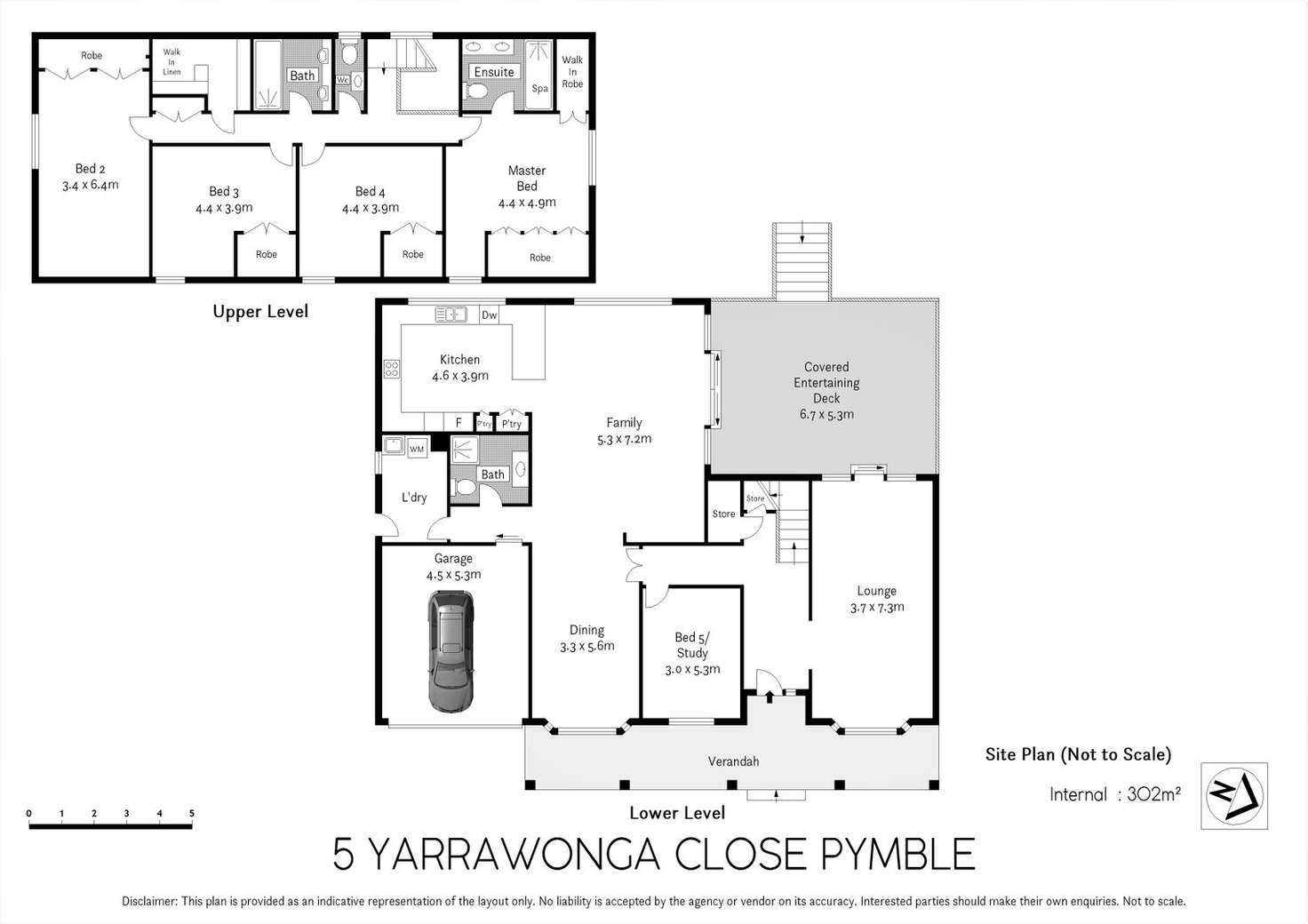 Floorplan of Homely house listing, 5 Yarrawonga Close, Pymble NSW 2073