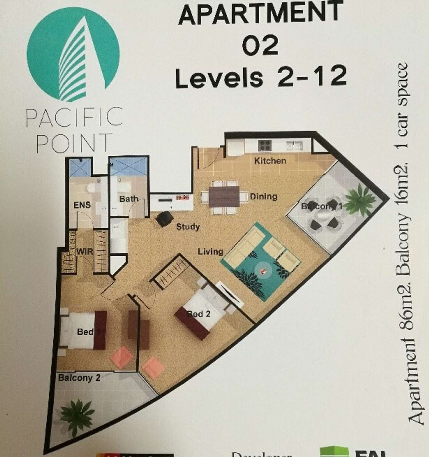 Floorplan of Homely apartment listing, 502/135-137 Pacific Highway, Hornsby NSW 2077