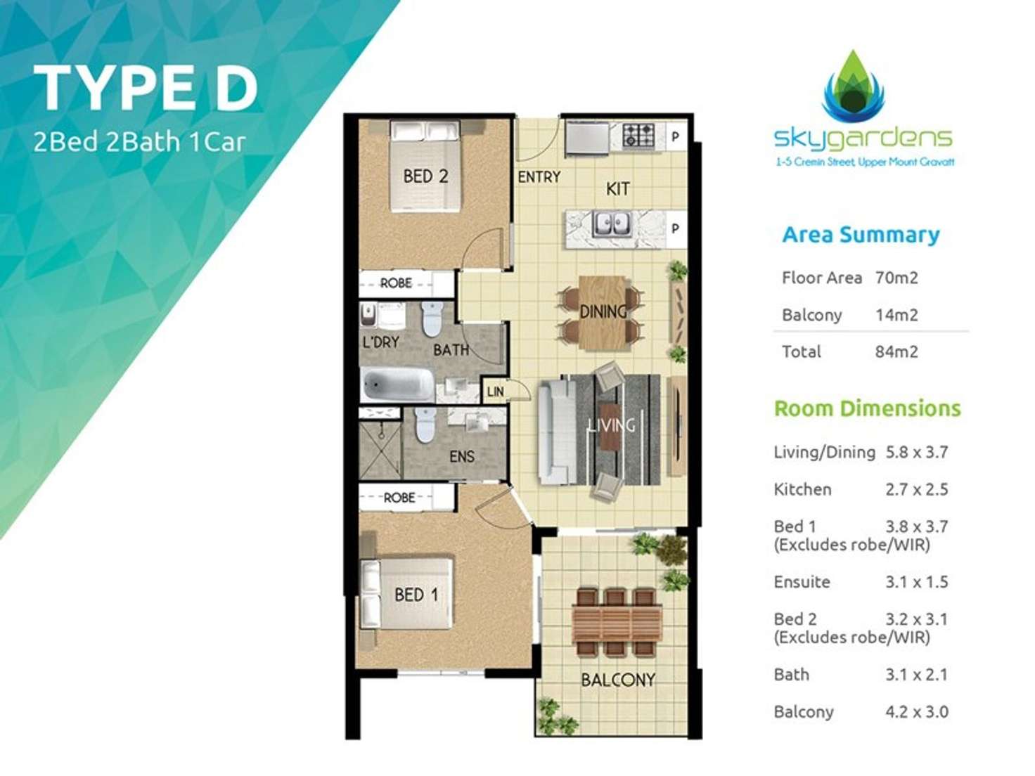 Floorplan of Homely unit listing, 1532/1-5 Cremin Street, Upper Mount Gravatt QLD 4122