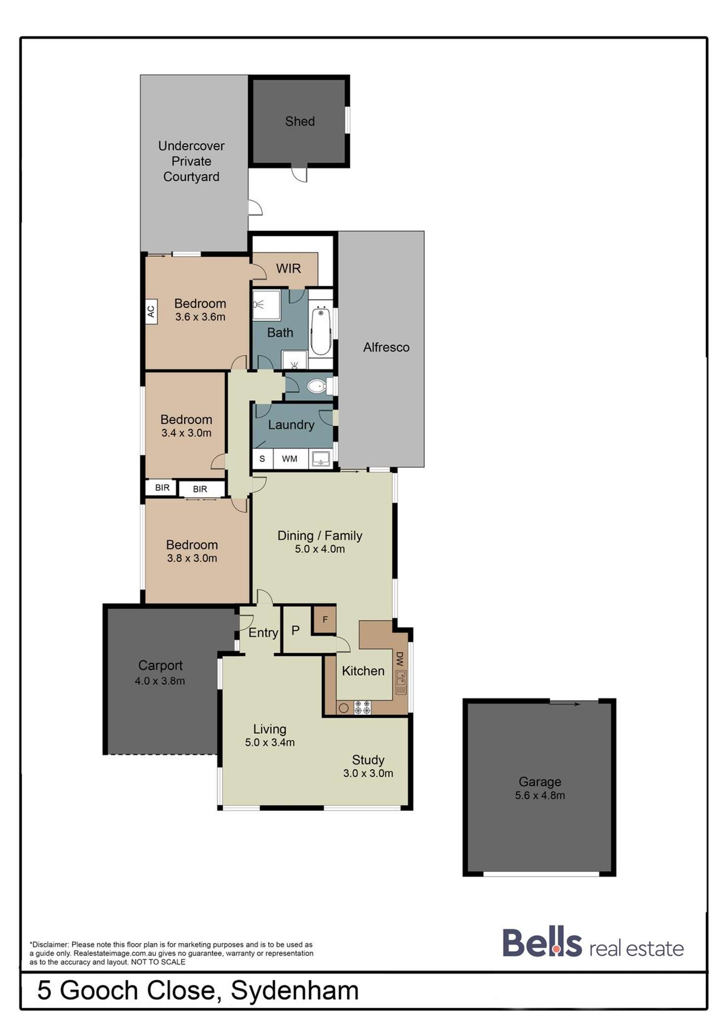 Floorplan of Homely house listing, 5 Gooch Close, Sydenham VIC 3037