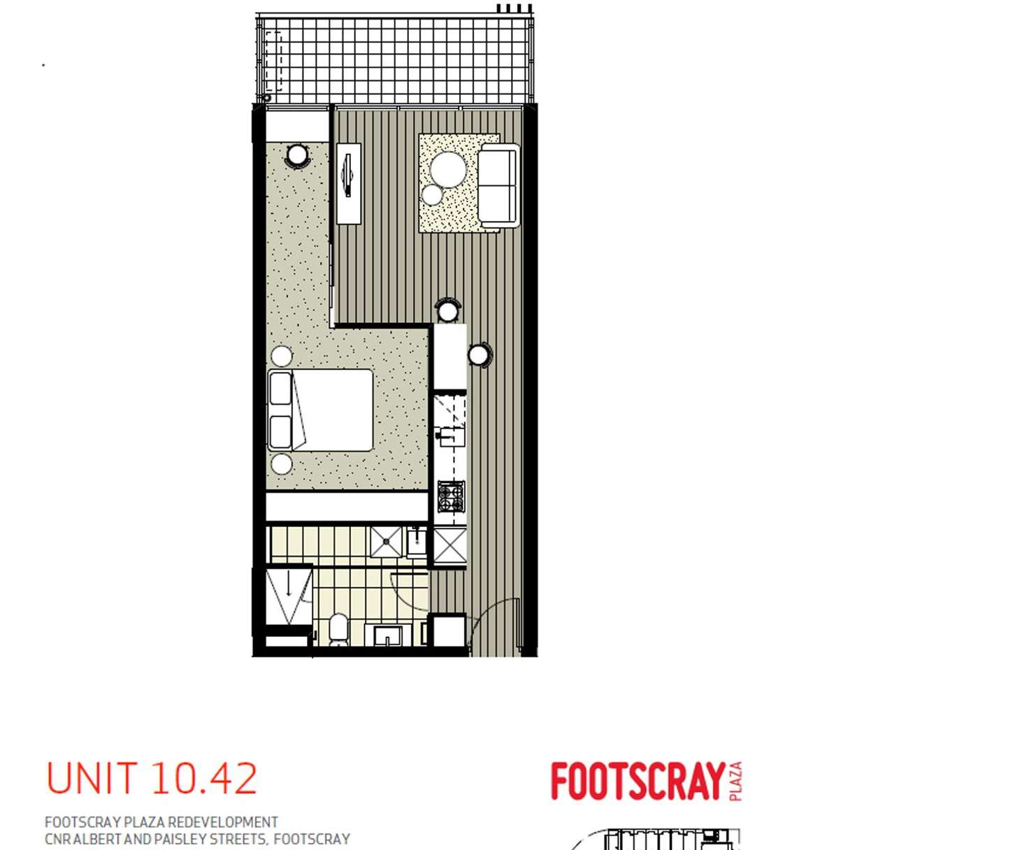 Floorplan of Homely apartment listing, 1042/18 Albert Street, Footscray VIC 3011