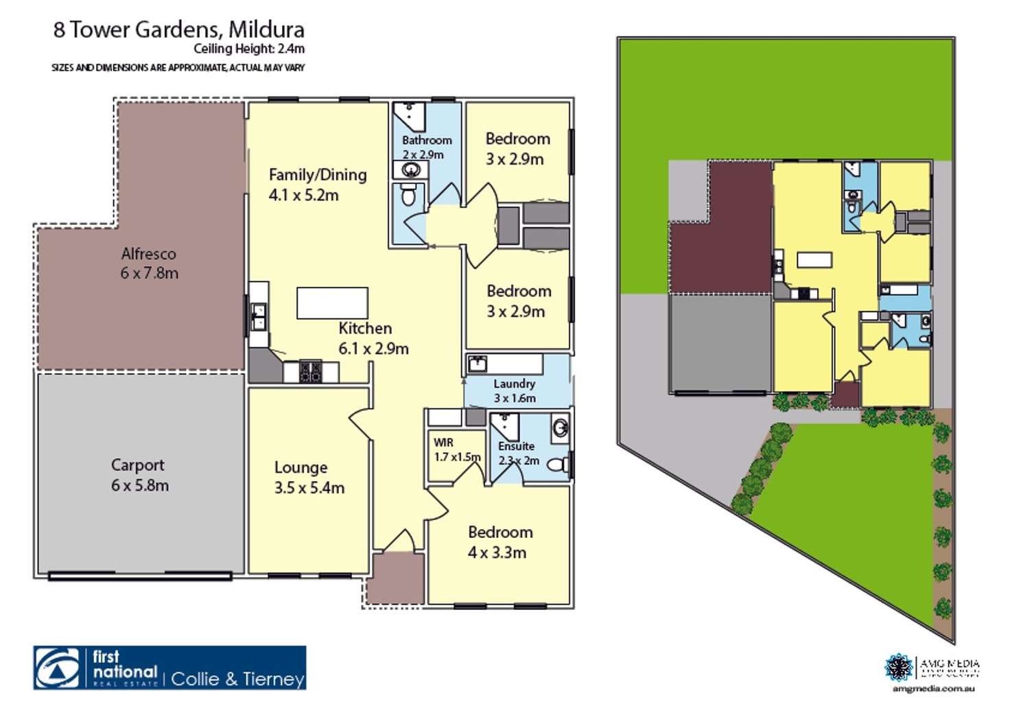 Floorplan of Homely house listing, 8 Tower Gardens, Mildura VIC 3500