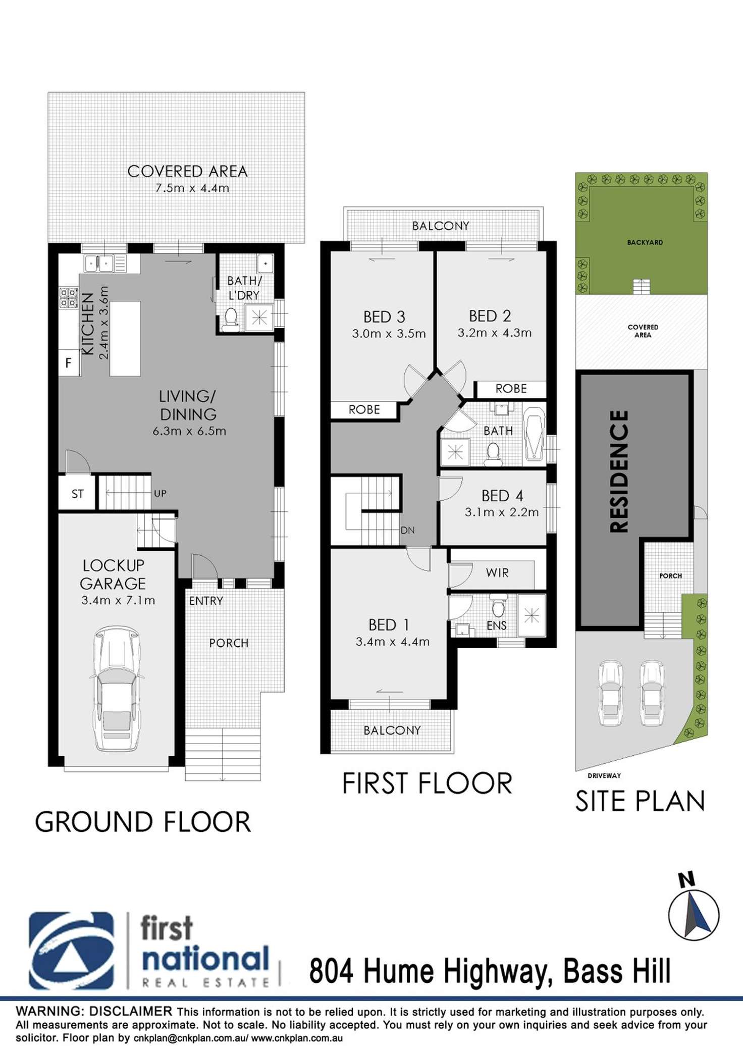 Floorplan of Homely semiDetached listing, 804 Hume Highway, Bass Hill NSW 2197