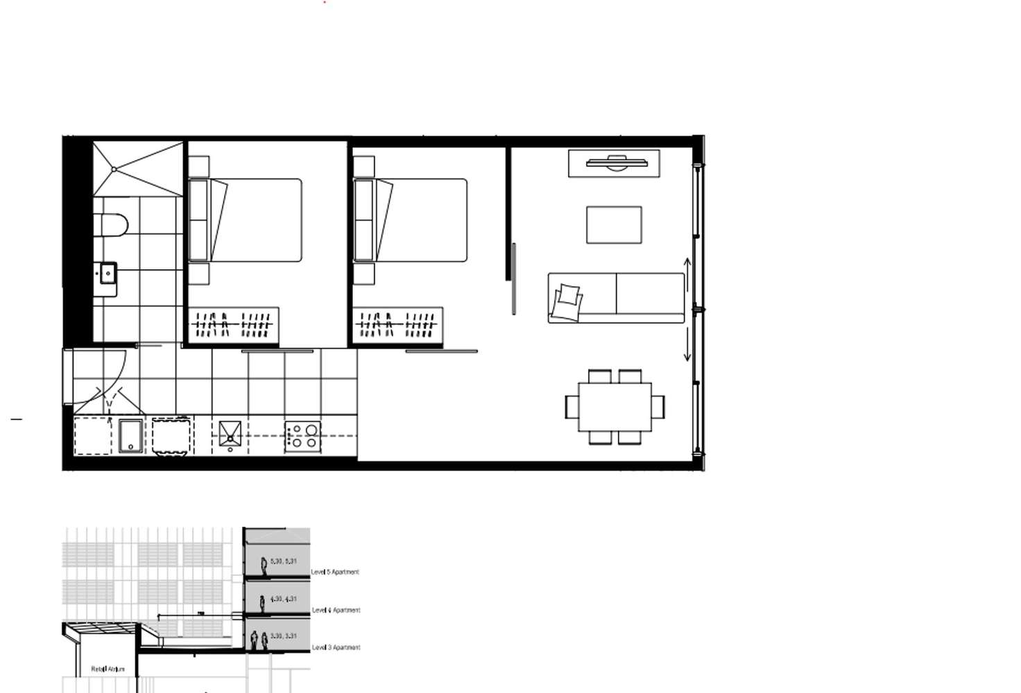 Floorplan of Homely apartment listing, 431/35 Malcom Street, South Yarra VIC 3141