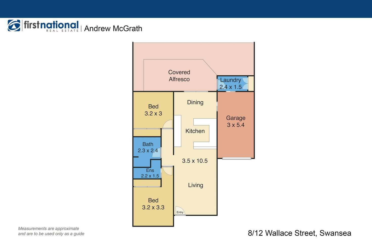 Floorplan of Homely villa listing, 8/12 Wallace Street, Swansea NSW 2281