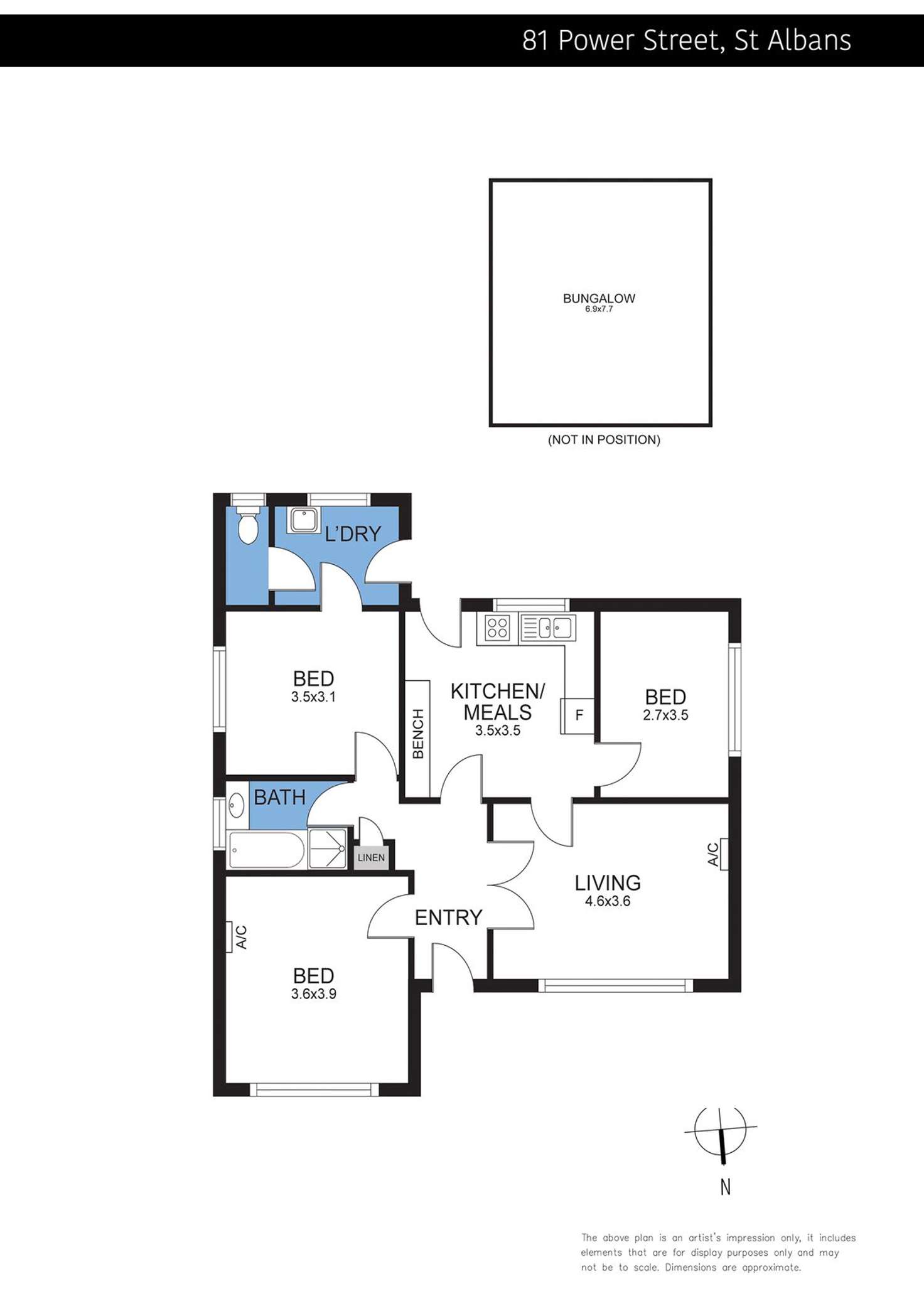 Floorplan of Homely house listing, 81 Power Street, St Albans VIC 3021