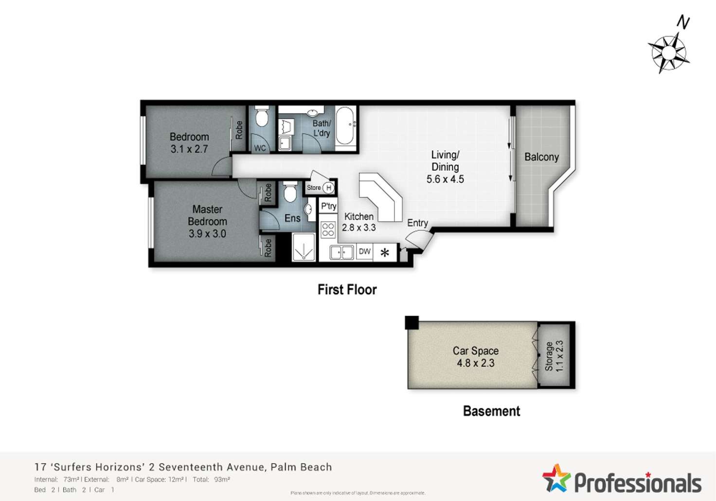 Floorplan of Homely apartment listing, 17/2 Seventeenth Avenue, Palm Beach QLD 4221