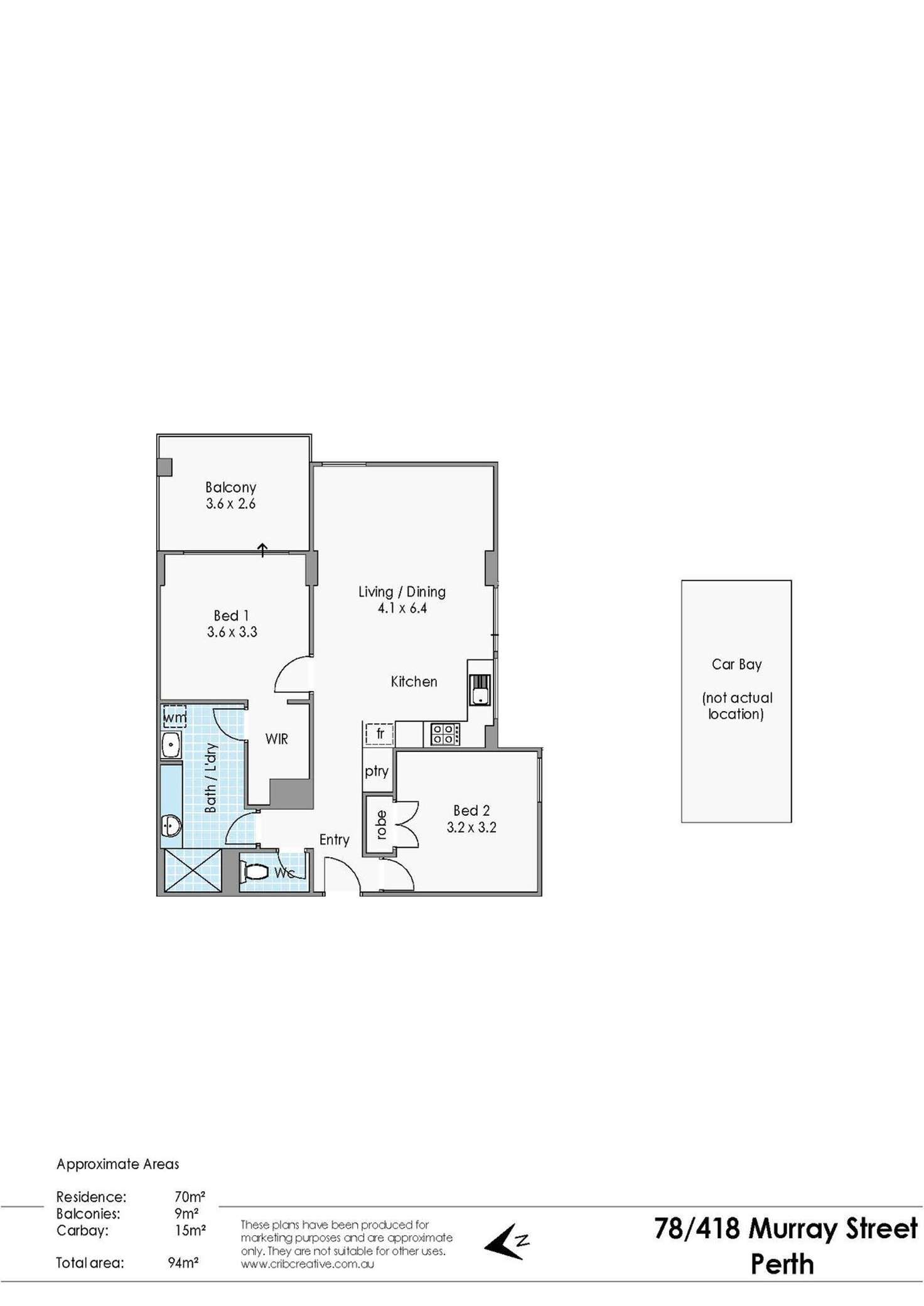 Floorplan of Homely apartment listing, 78/418 Murray St, Perth WA 6000