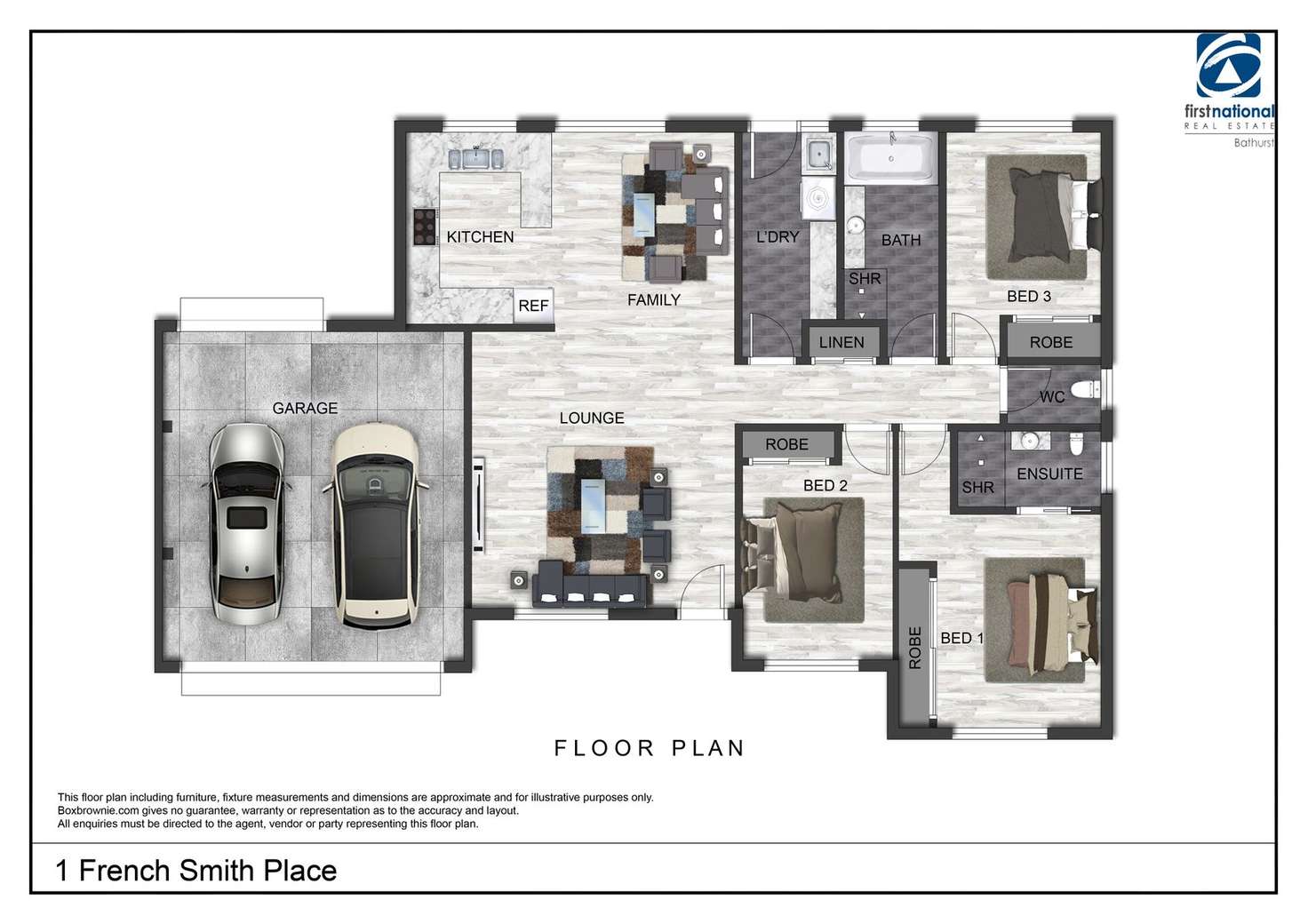 Floorplan of Homely house listing, 1 French Smith Place, Bathurst NSW 2795