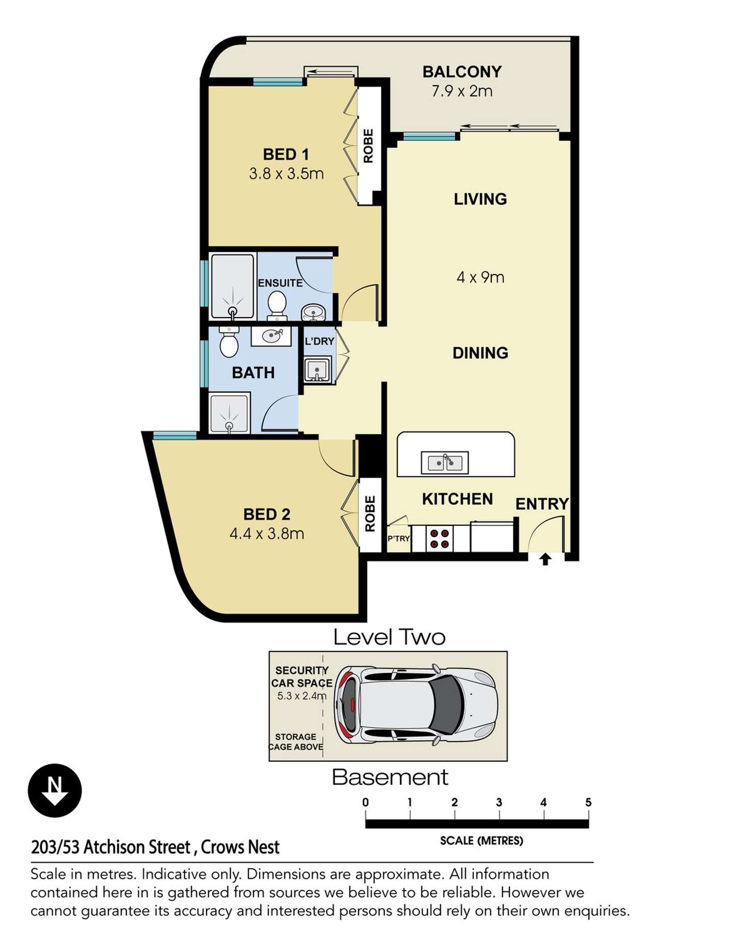 Floorplan of Homely apartment listing, 203/53 Atchison Street, Crows Nest NSW 2065