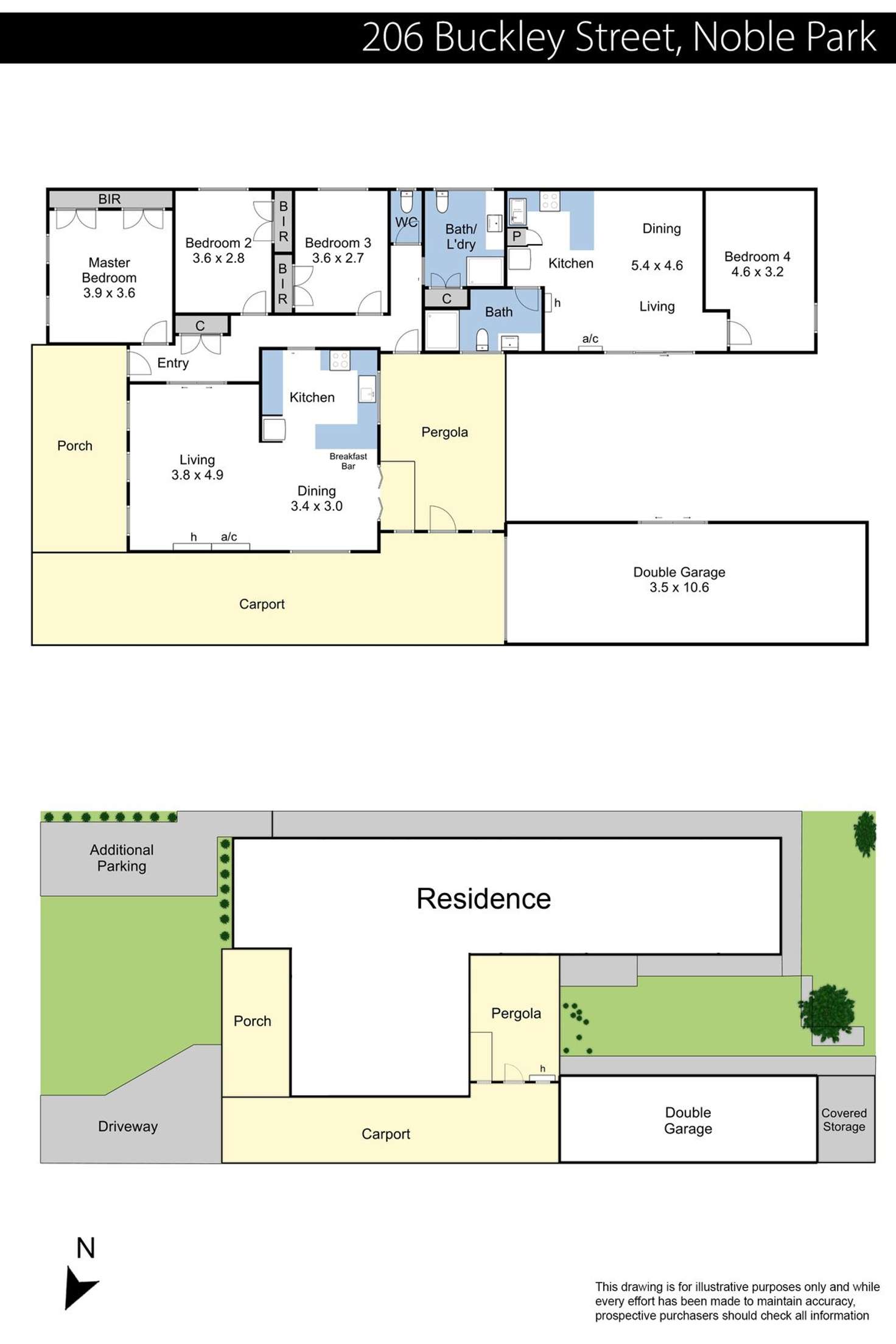 Floorplan of Homely house listing, 206 Buckley Street, Noble Park VIC 3174