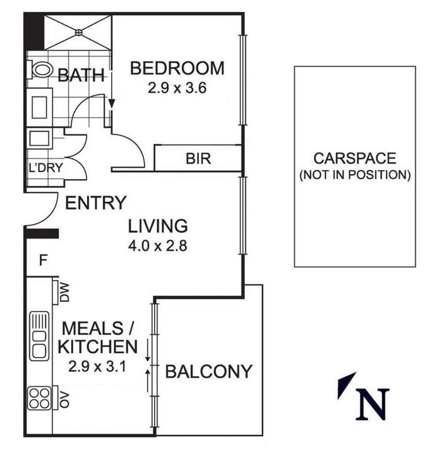 Floorplan of Homely apartment listing, 319/1044 Mount Alexander Road, Essendon VIC 3040