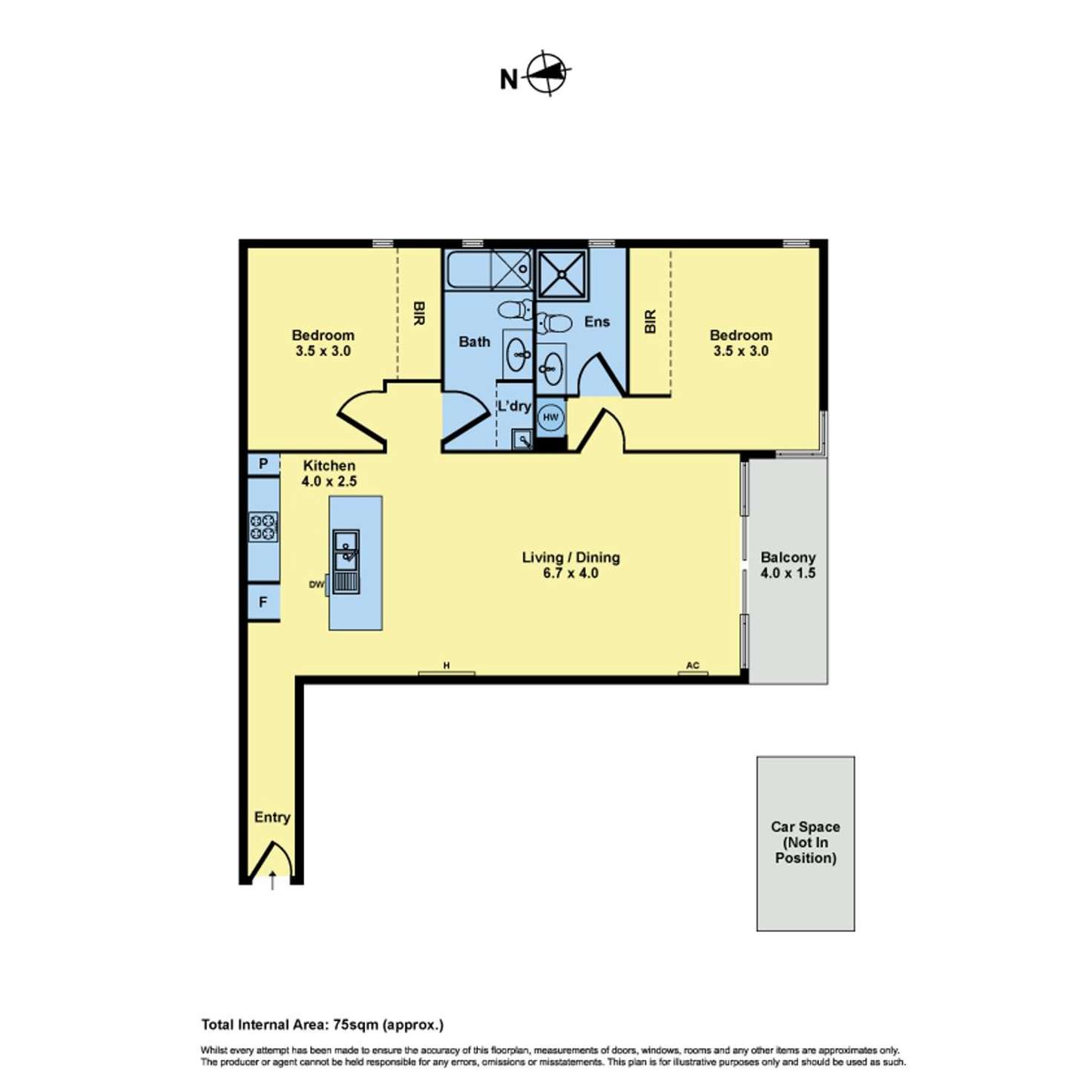 Floorplan of Homely apartment listing, 16/100 Queensberry Street, Carlton VIC 3053