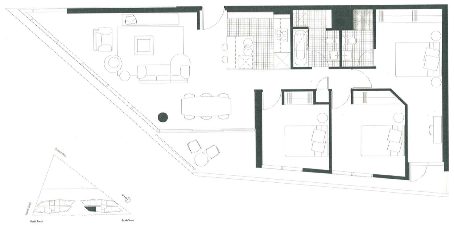 Floorplan of Homely apartment listing, Level10/8 Waterview Walk, Docklands VIC 3008