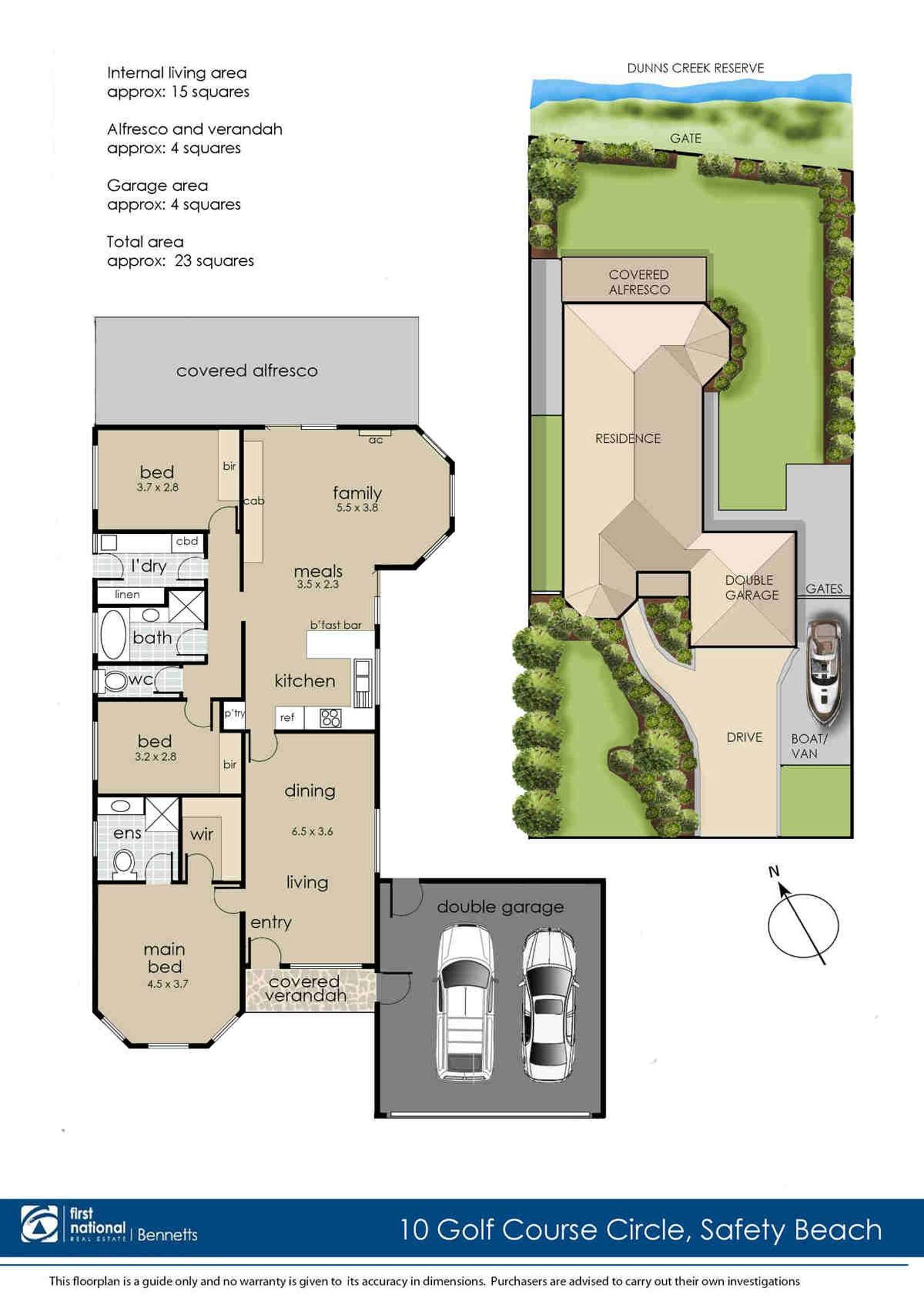 Floorplan of Homely house listing, 10 Golf Course Circle, Safety Beach VIC 3936