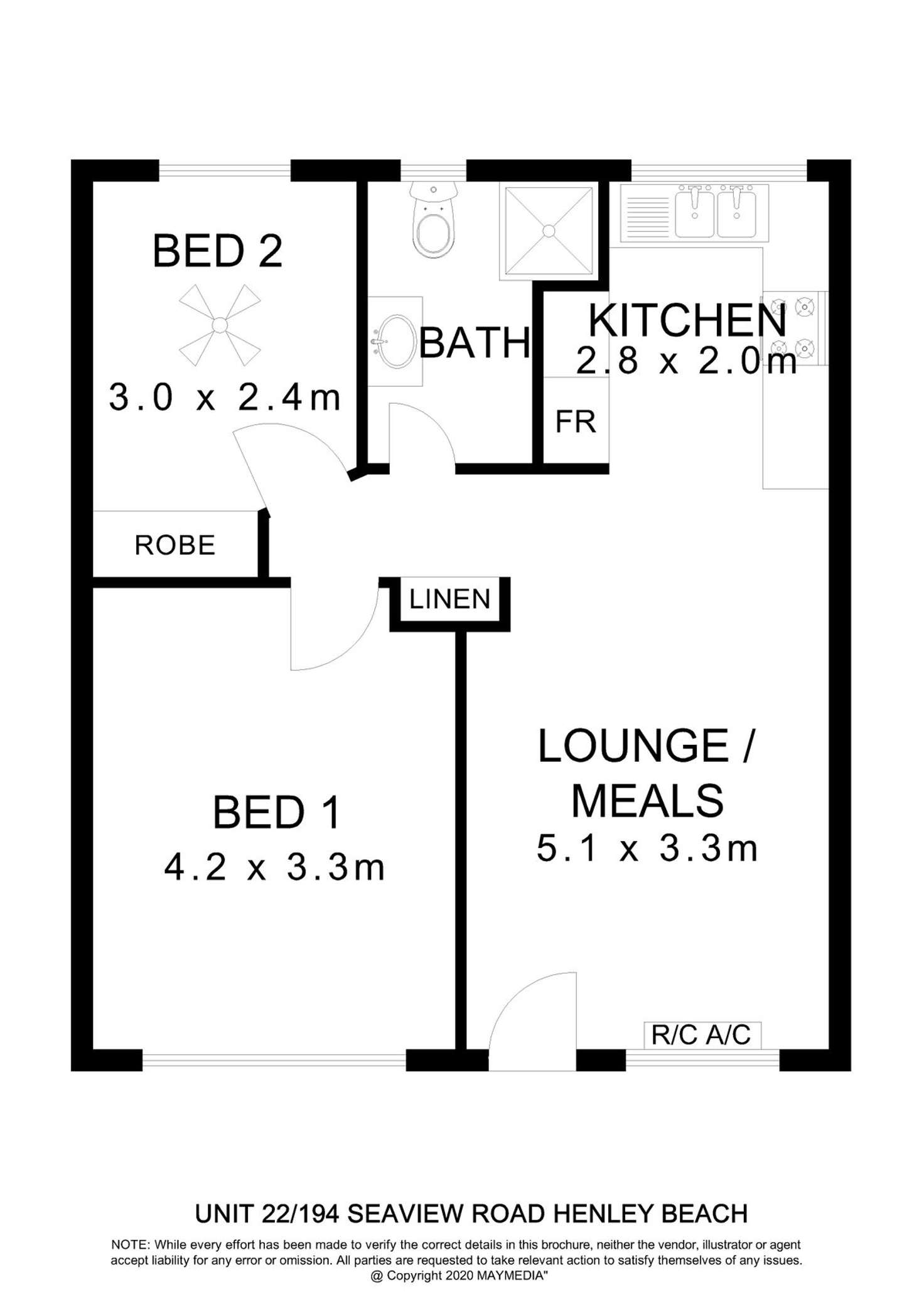 Floorplan of Homely house listing, 22/194 Seaview Road, Henley Beach South SA 5022