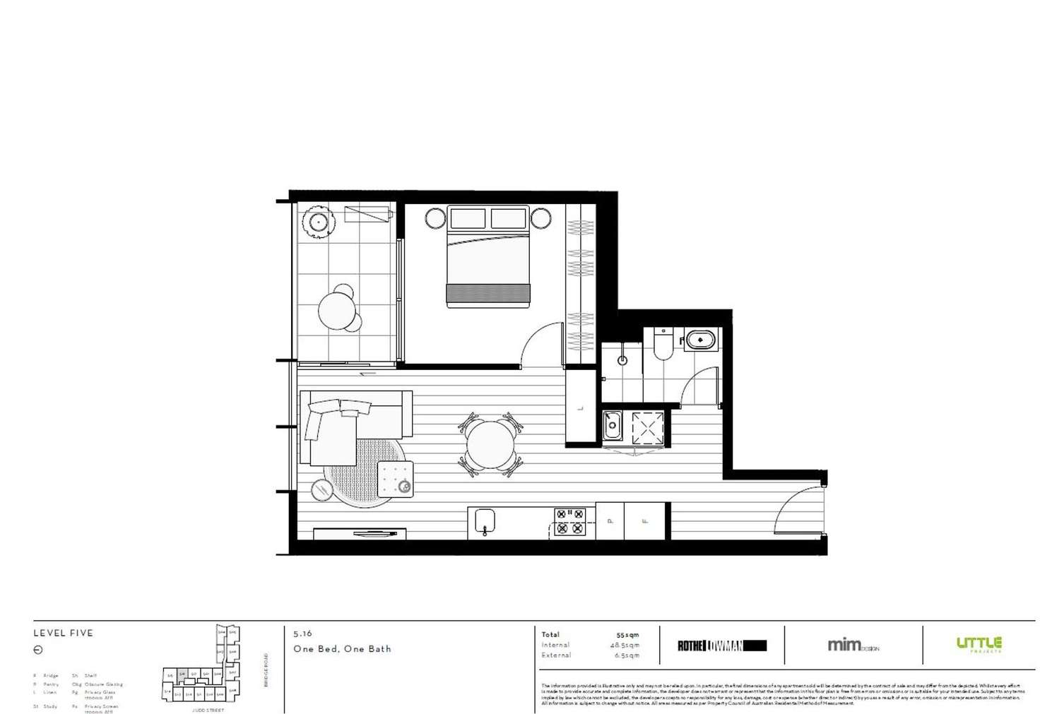 Floorplan of Homely apartment listing, 516/33 Judd Street, Richmond VIC 3121