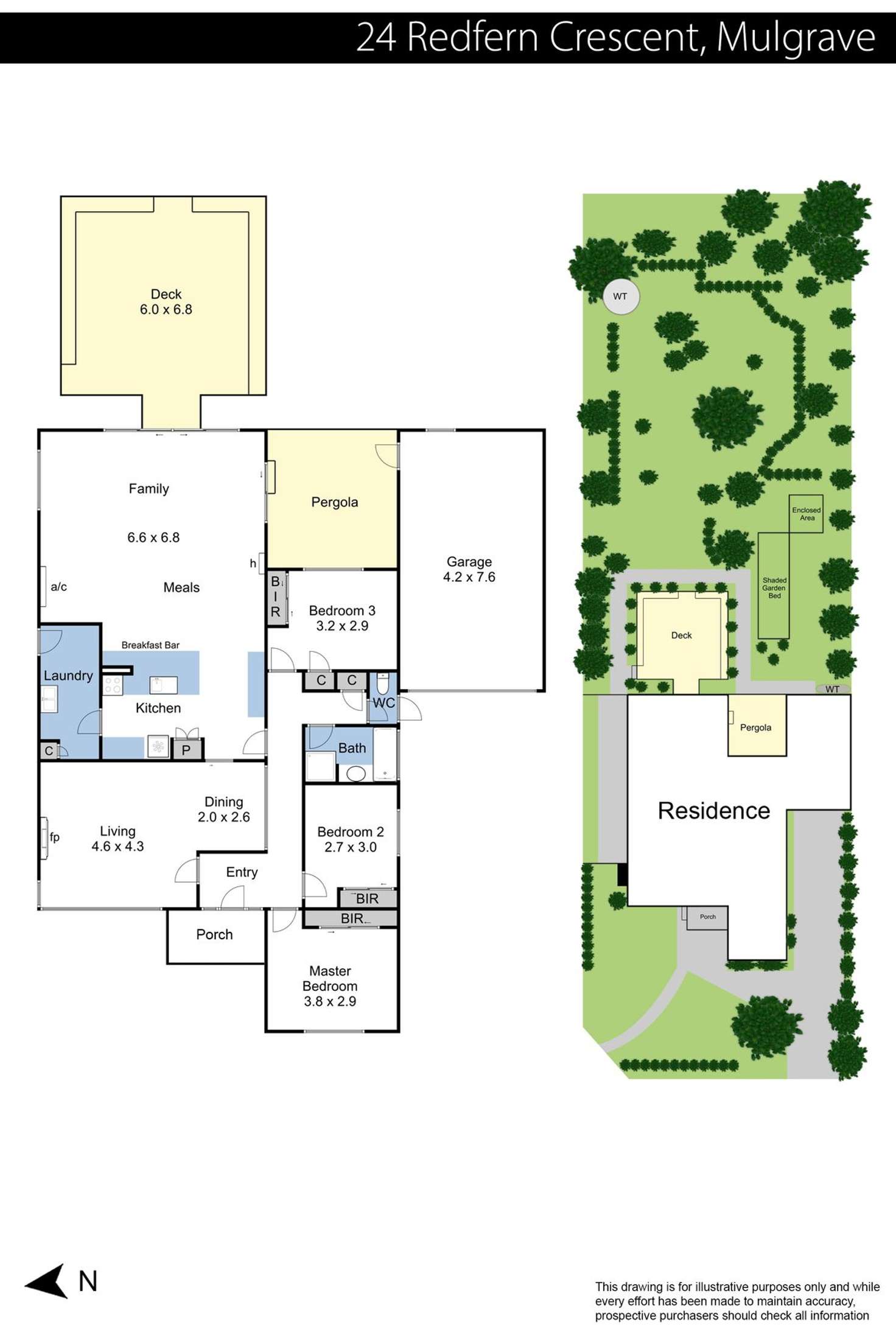 Floorplan of Homely house listing, 24 Redfern Crescent, Mulgrave VIC 3170