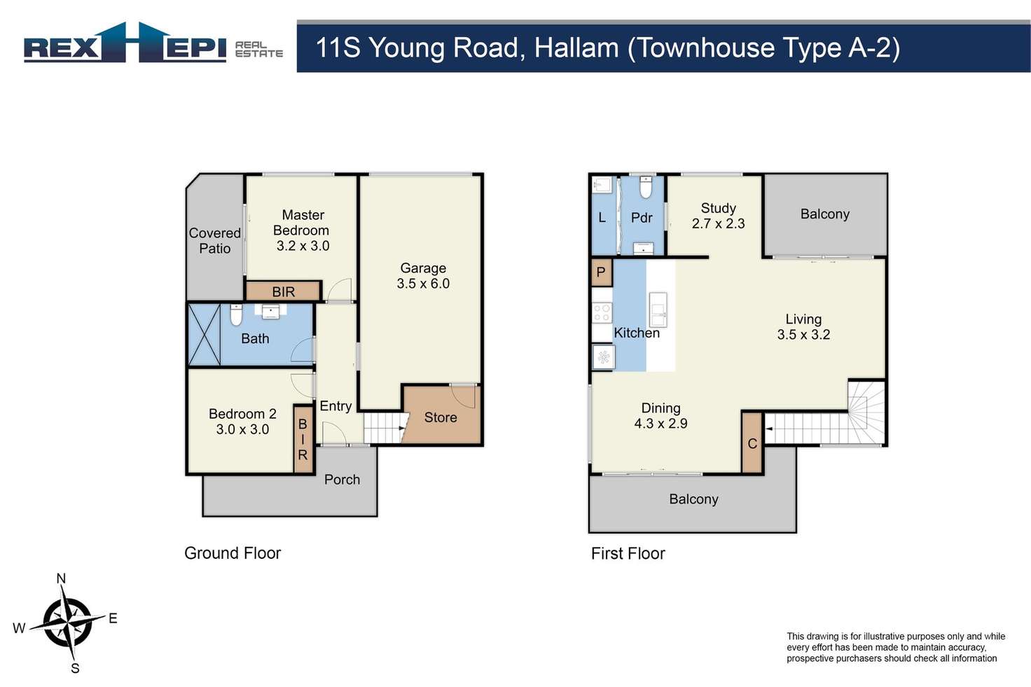Floorplan of Homely townhouse listing, Unit 5/11 Young Road, Hallam VIC 3803