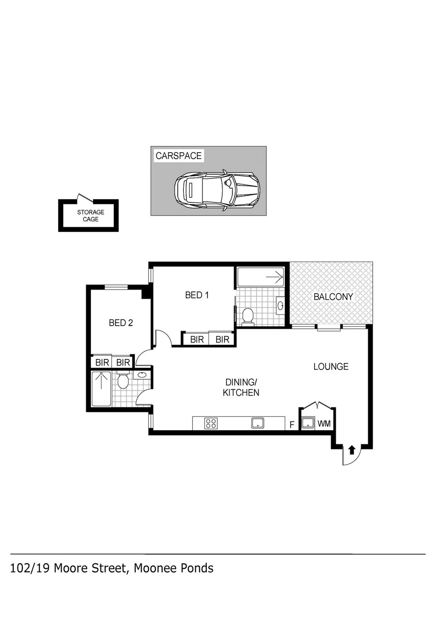 Floorplan of Homely apartment listing, 102/19 Moore Street, Moonee Ponds VIC 3039