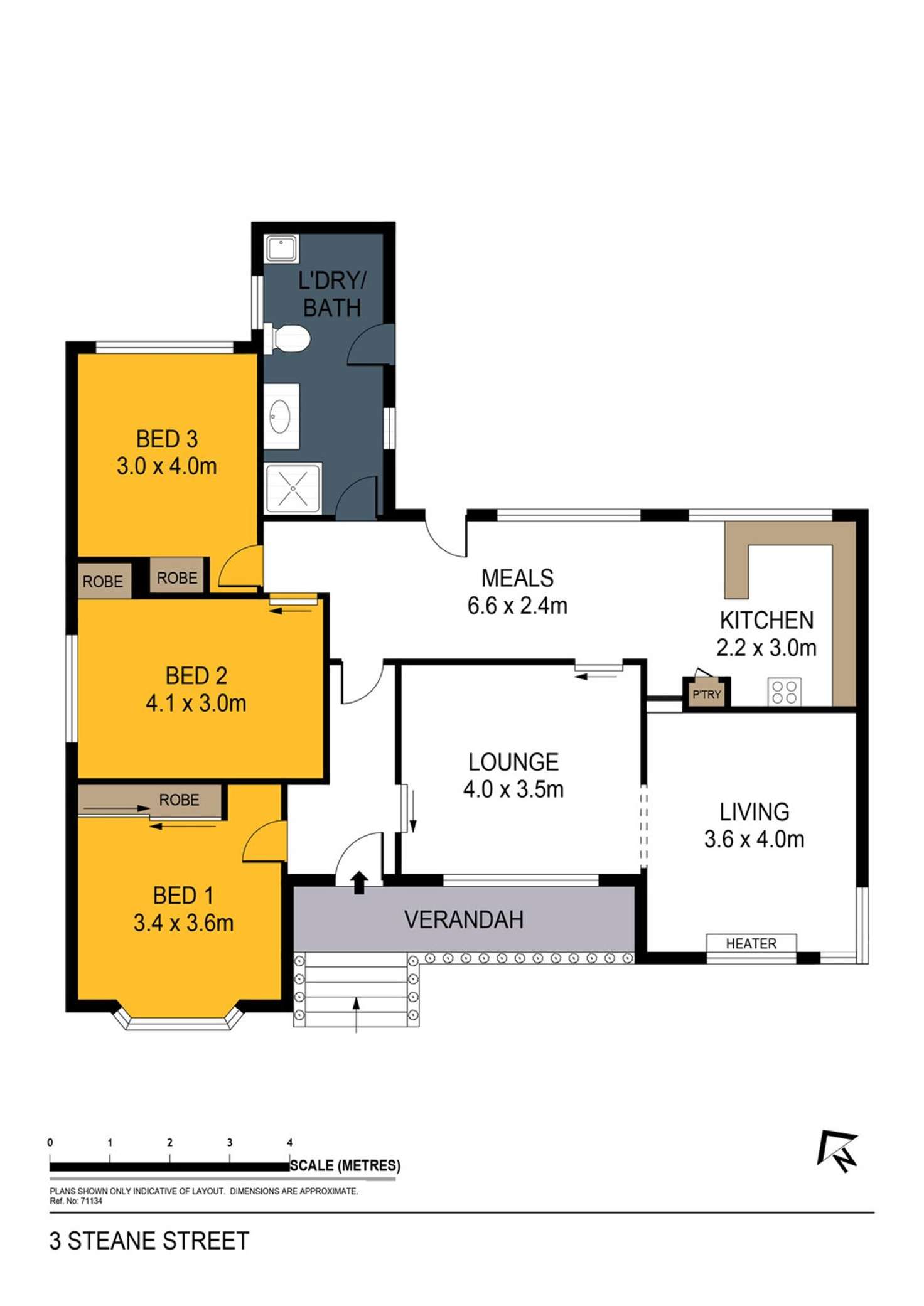 Floorplan of Homely house listing, 3 Steane Street, Bendigo VIC 3550