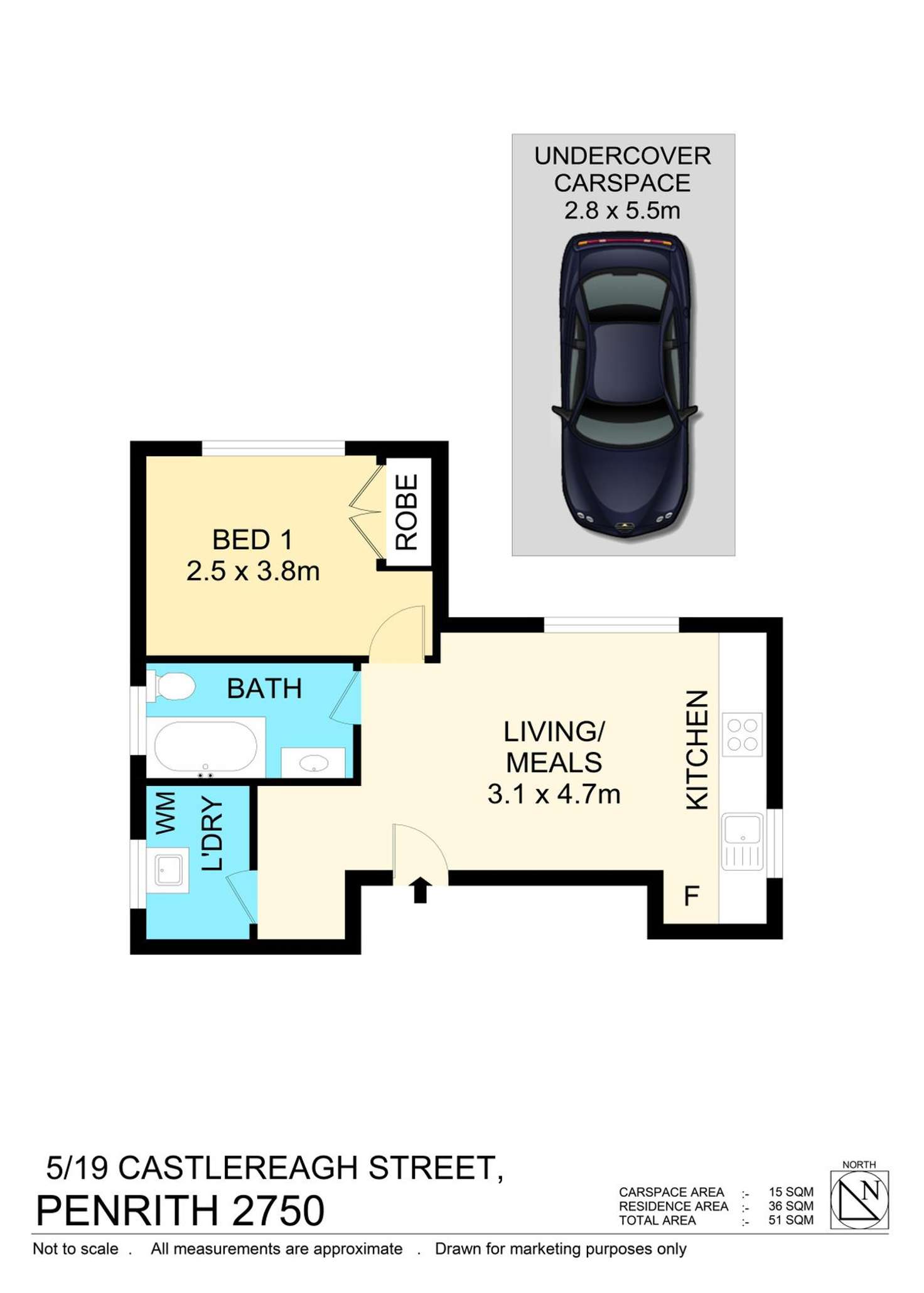 Floorplan of Homely unit listing, 5/19 Castlereagh Street, Penrith NSW 2750