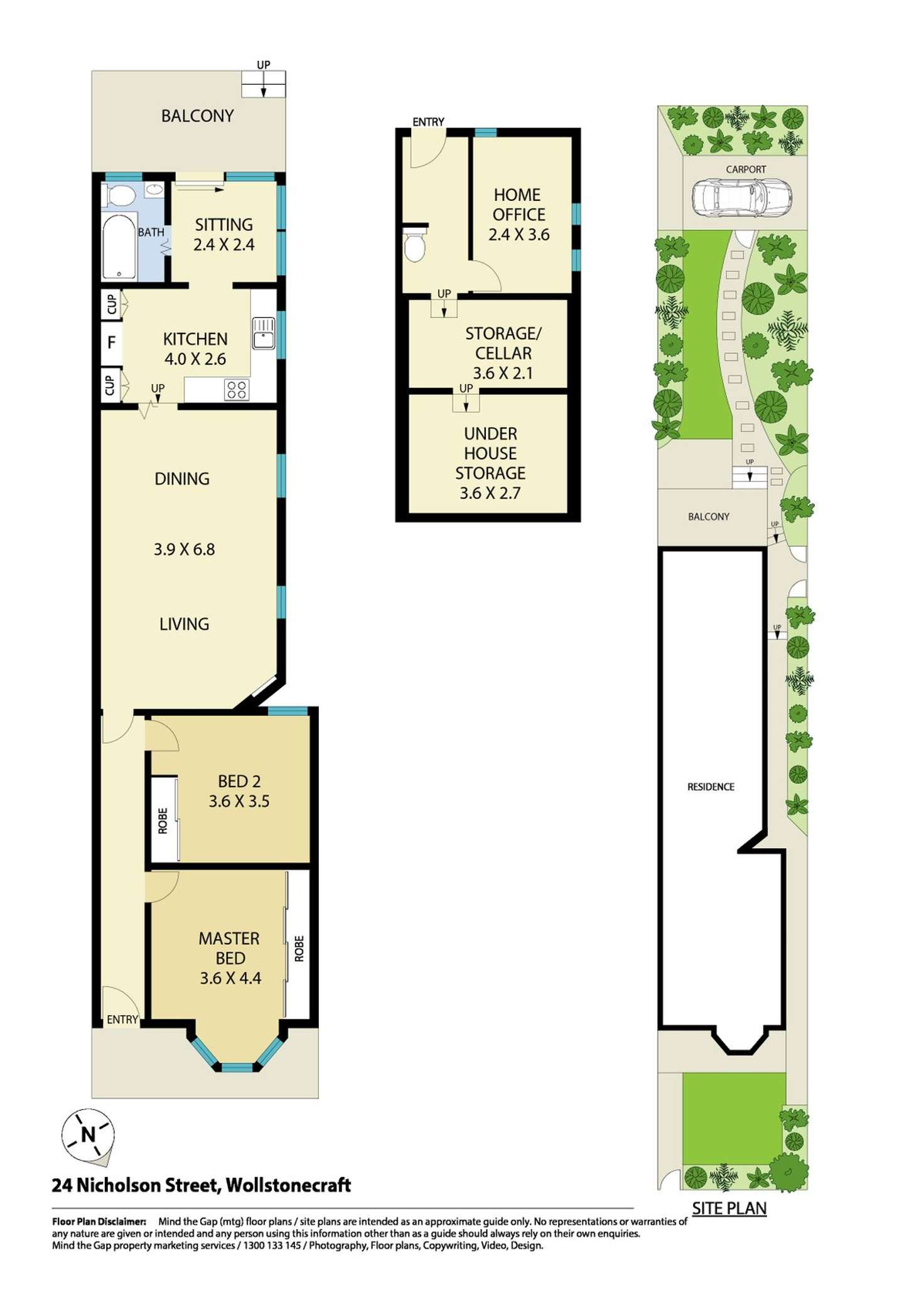 Floorplan of Homely house listing, 24 Nicholson Street, Wollstonecraft NSW 2065