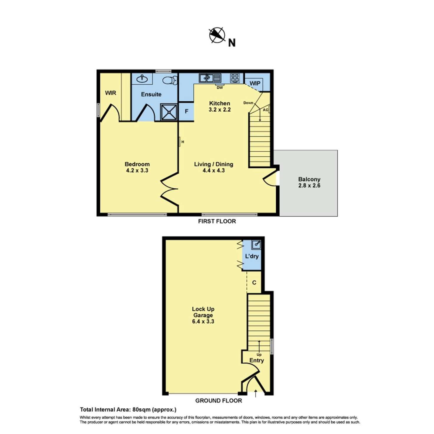 Floorplan of Homely townhouse listing, 3 Strettle Street, Kensington VIC 3031