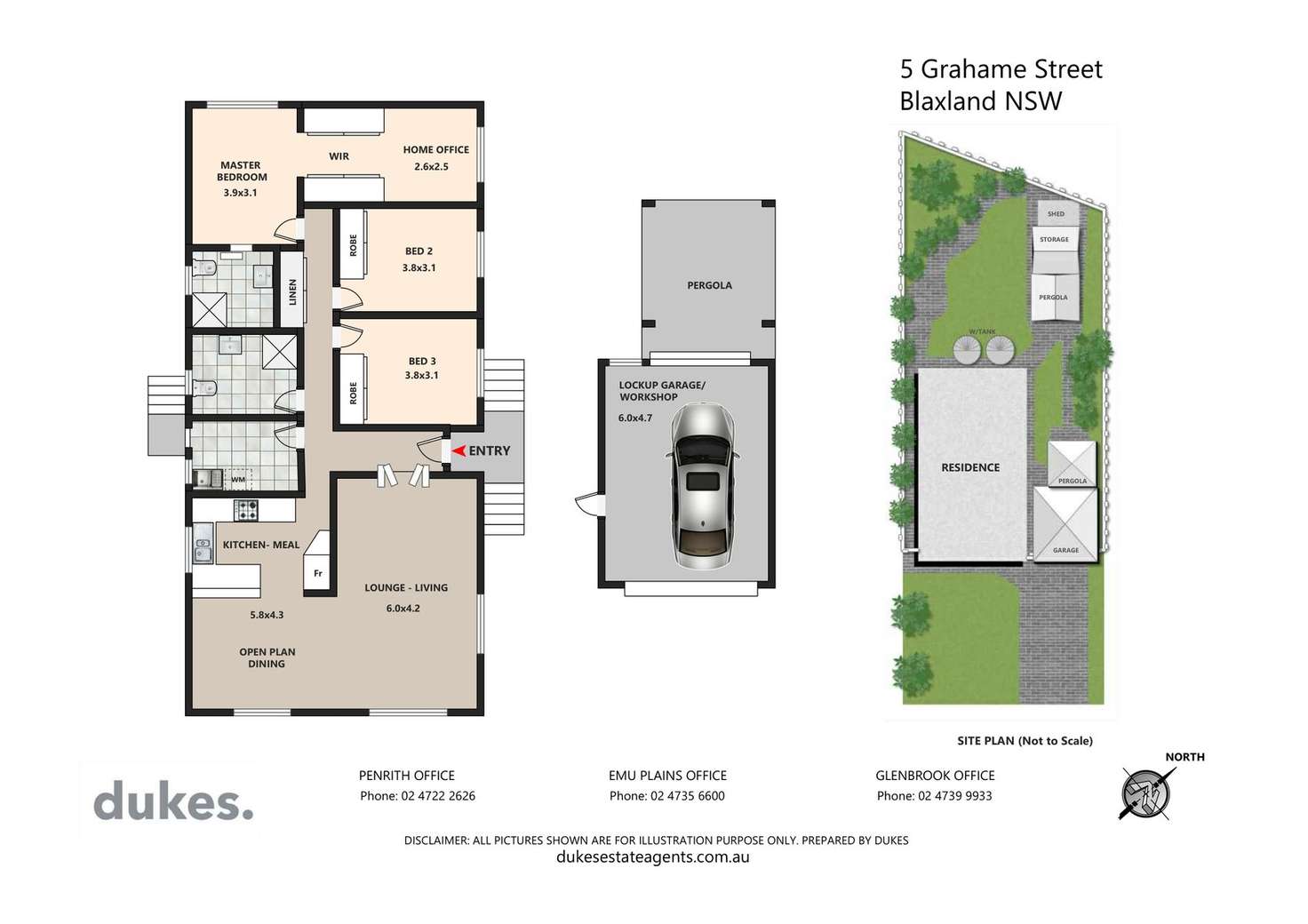 Floorplan of Homely house listing, 5 Grahame Street, Blaxland NSW 2774