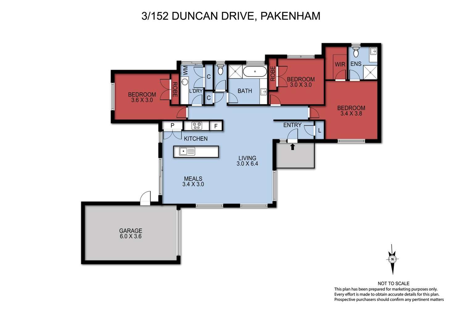 Floorplan of Homely house listing, 3/152 Duncan Drive, Pakenham VIC 3810