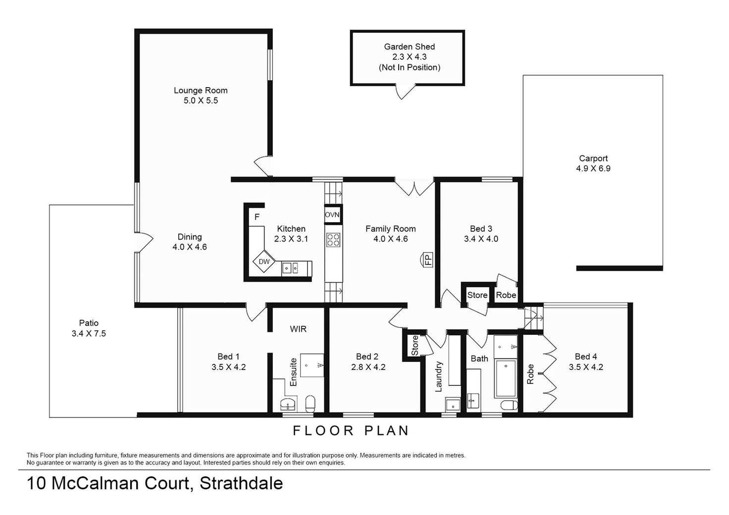 Floorplan of Homely house listing, 10 McCalman Court, Strathdale VIC 3550