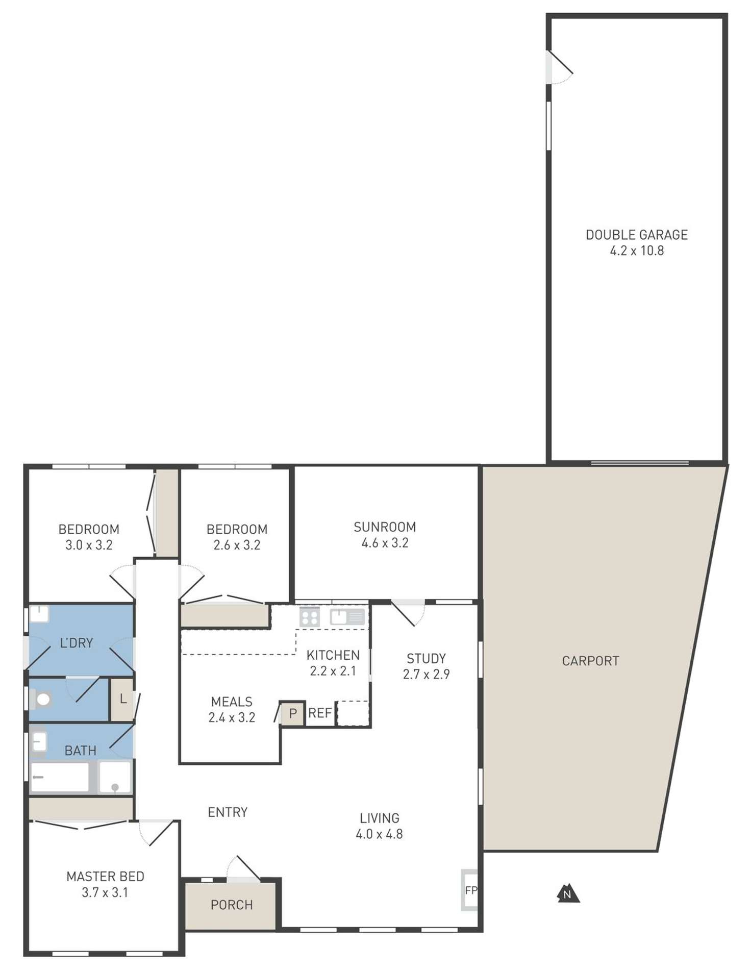 Floorplan of Homely house listing, 1 Burgundy Drive, Wyndham Vale VIC 3024